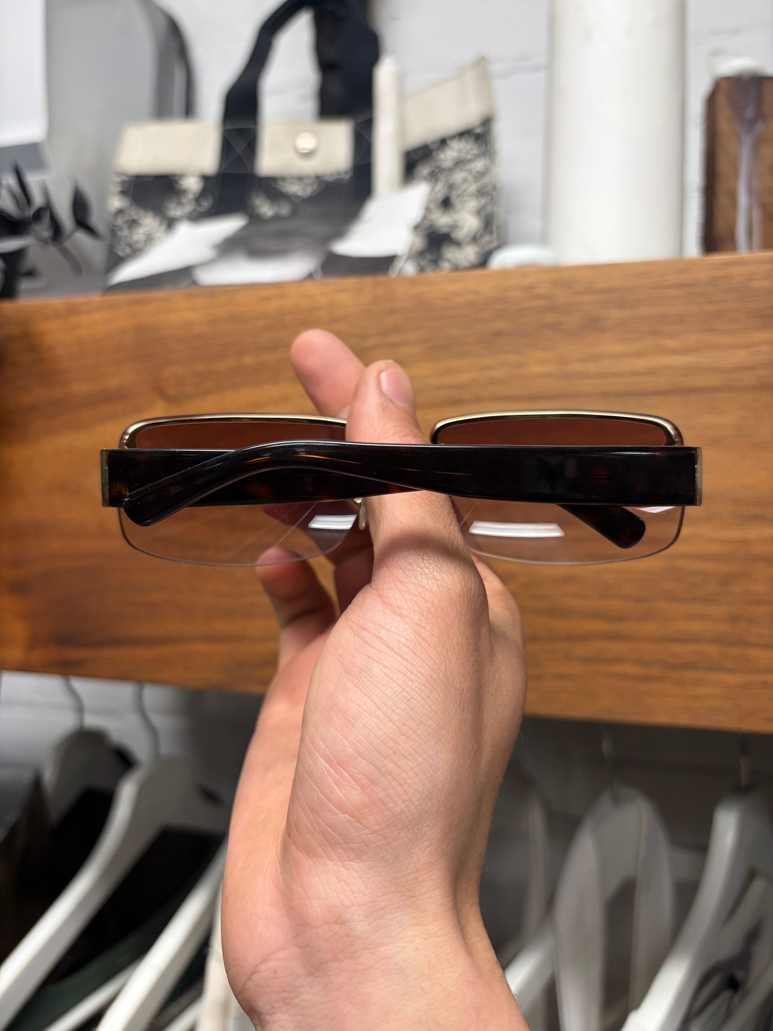 Gucci Gucci ‘Guccisima’ Purple Tinted Rimless Sunglasses Size ONE SIZE - 3 Thumbnail