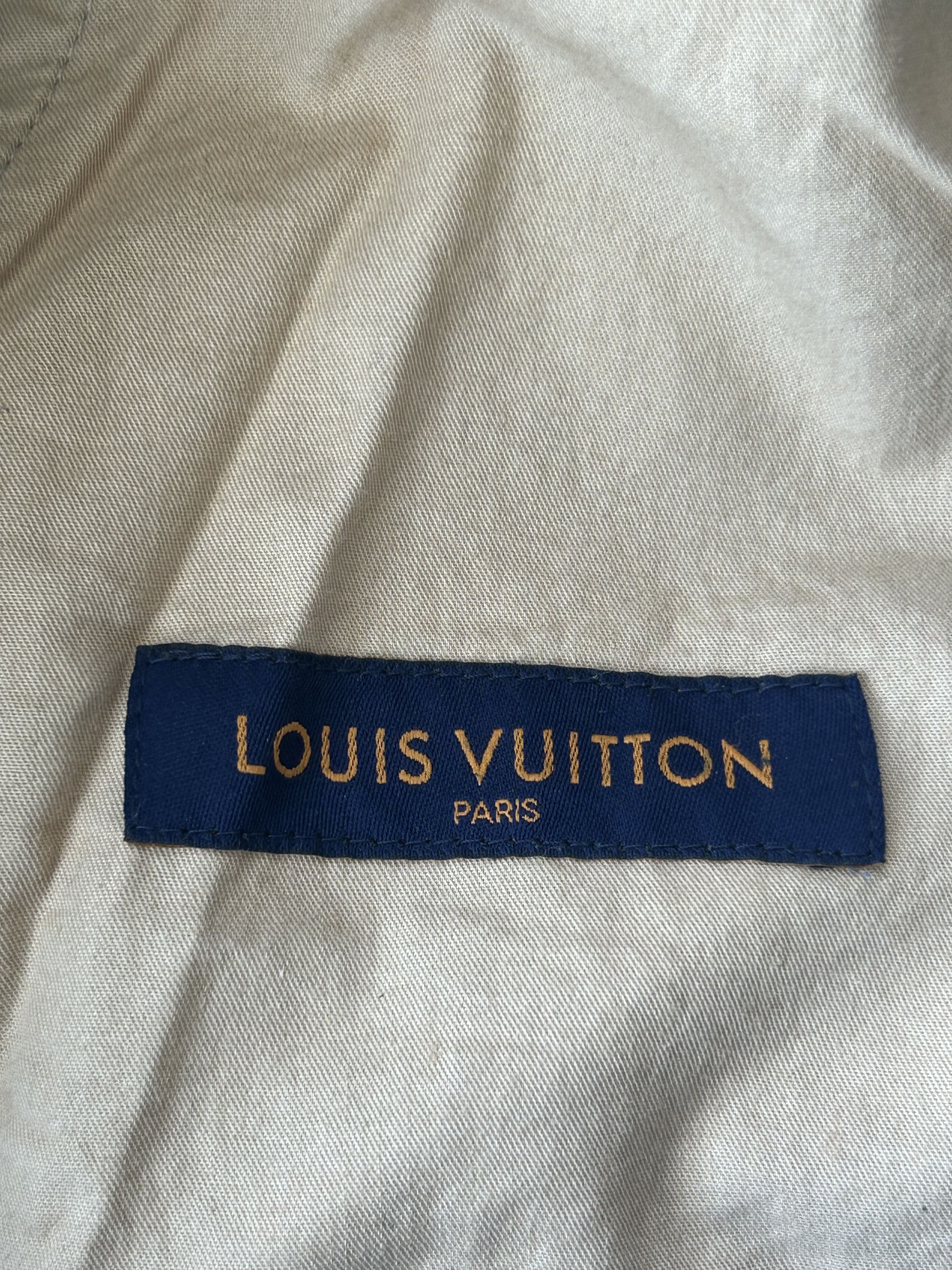 Louis Vuitton Blue Distressed Floral Monogram Flared Carpenter Jeans Size US 30 / EU 46 - 3 Thumbnail