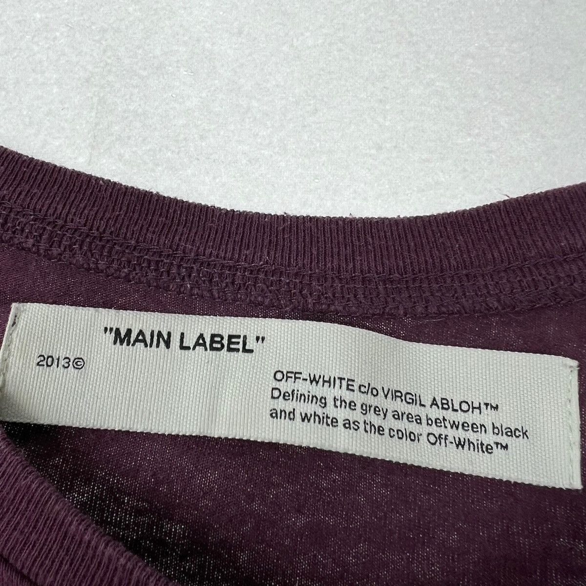 Off-White Off-White Tape Arrows Burgundy Long Sleeve T Shirt Size US S / EU 44-46 / 1 - 7 Thumbnail