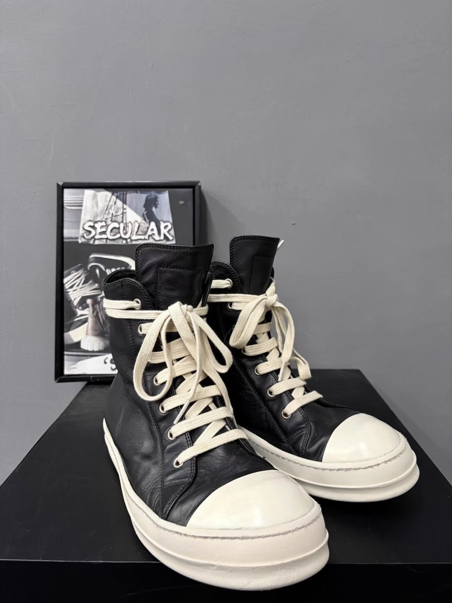 Rick Owens Rick Owens Mainline Black White Ramones Sneakers K34 Size US 8.5 / EU 41-42 - 3 Thumbnail