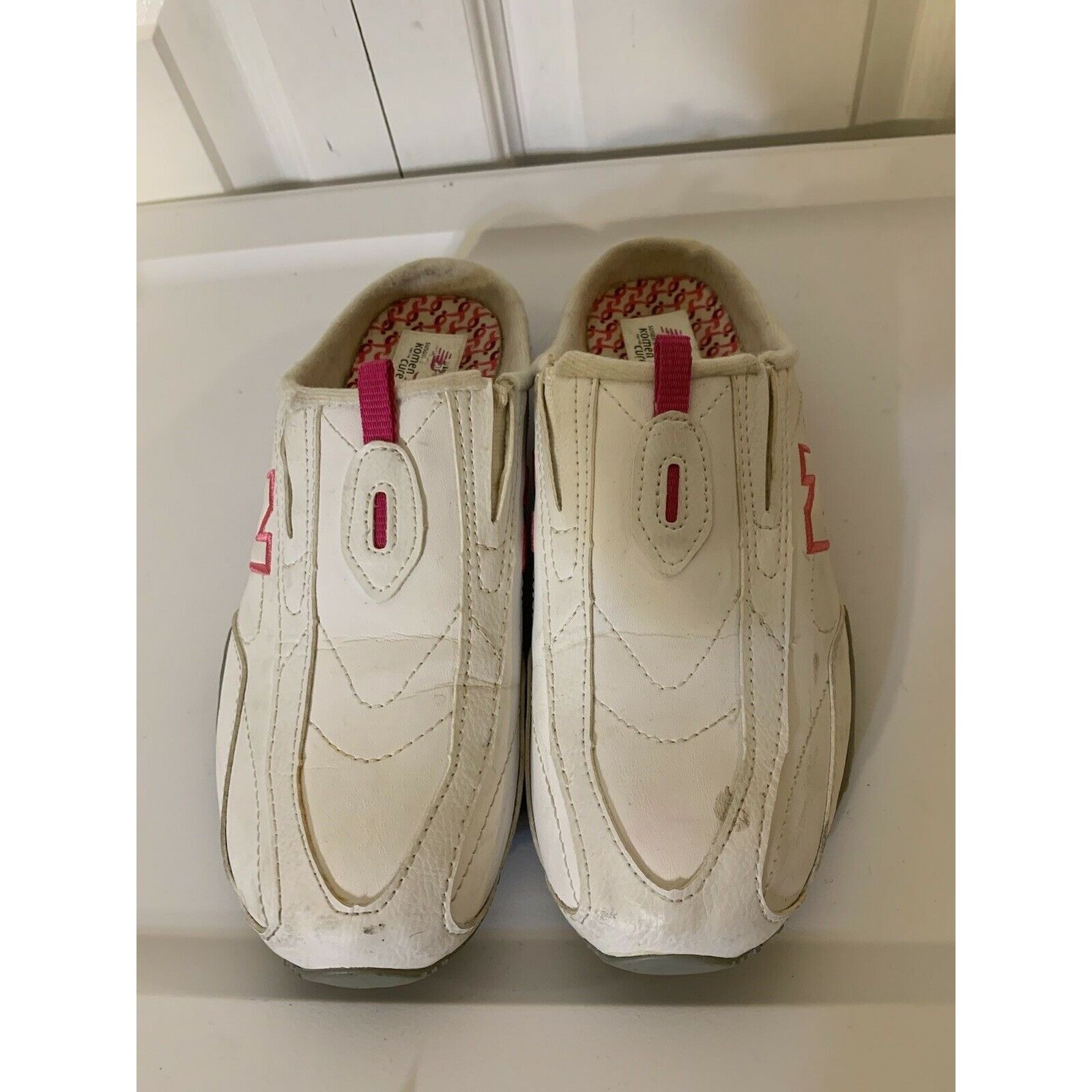 New Balance New Balance 442 Slip On Mule Women’s Sz 7.5 White Pink Size US 7.5 / IT 37.5 - 3 Thumbnail