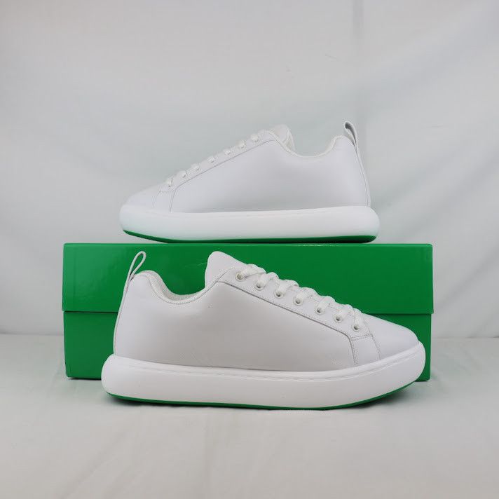 Bottega Veneta o1rshd1 Tennis Calf Rubber Sole Sneaker in Optic White Size US 12 / EU 45 - 1 Thumbnail