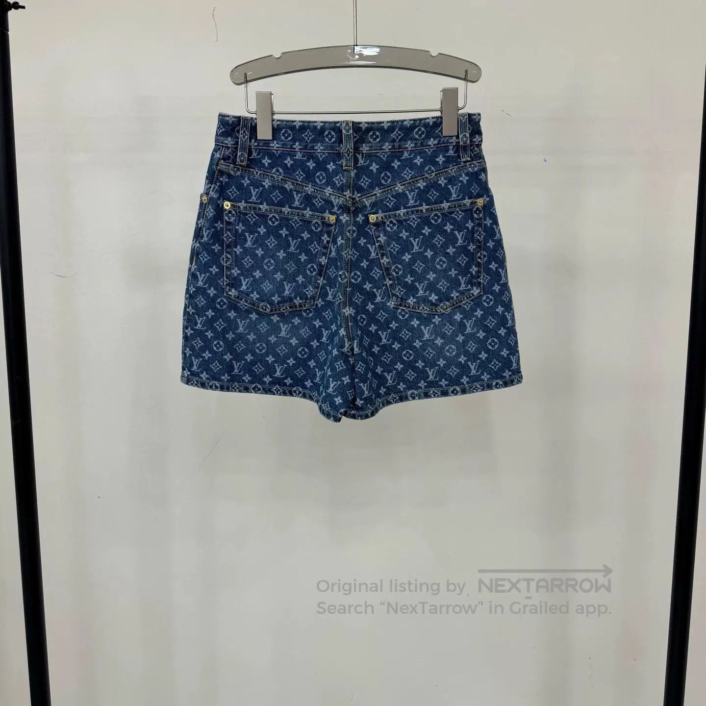 Louis Vuitton Louis Vuitton Blue Monogram Short Shorts. Size US 38 / EU 54 - 2 Thumbnail