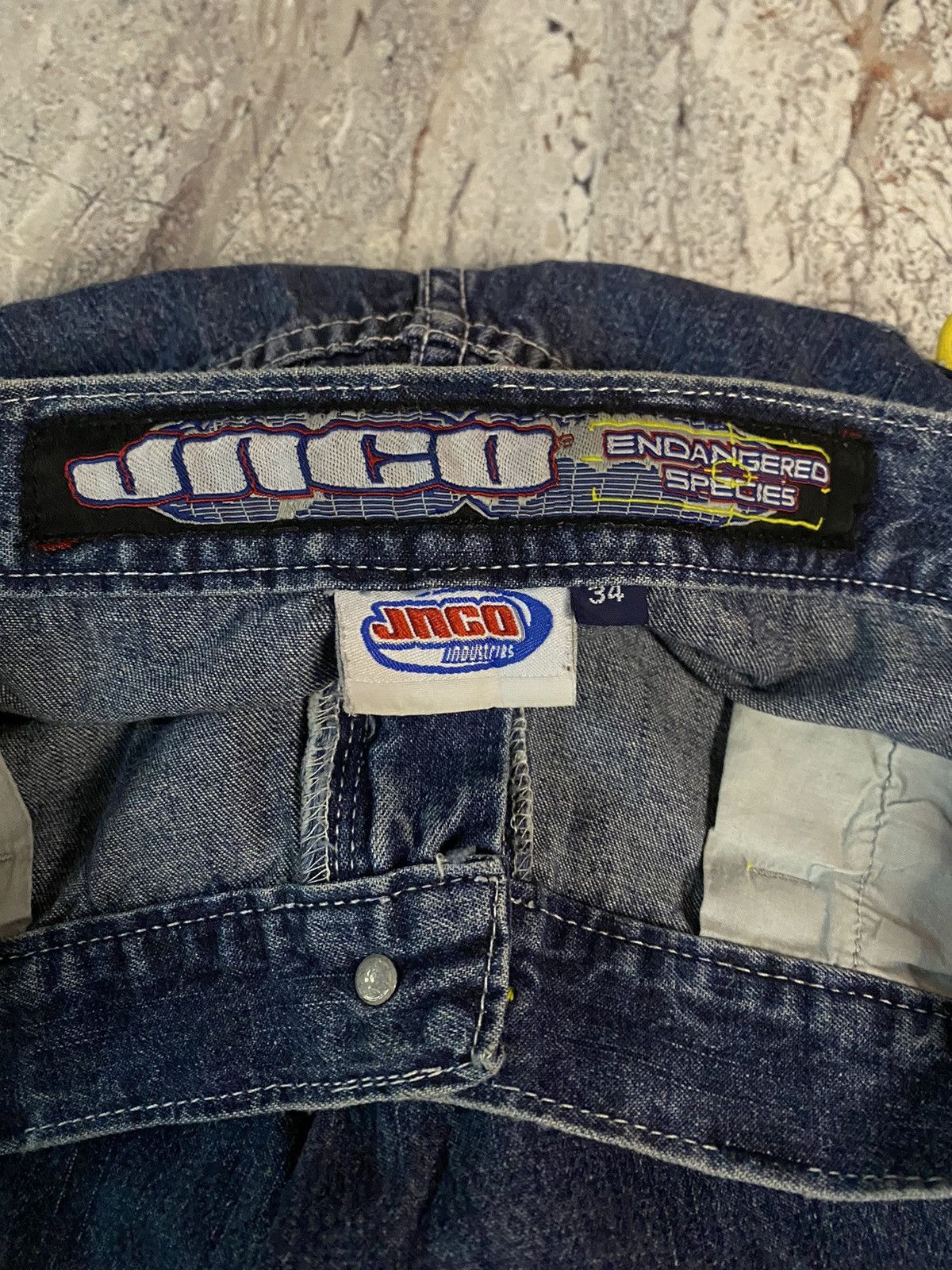 JNCO Vintage Y2K Baggy JNCO Endagered Species Hip-Hop Streetwear Size US 34 / EU 50 - 8 Thumbnail