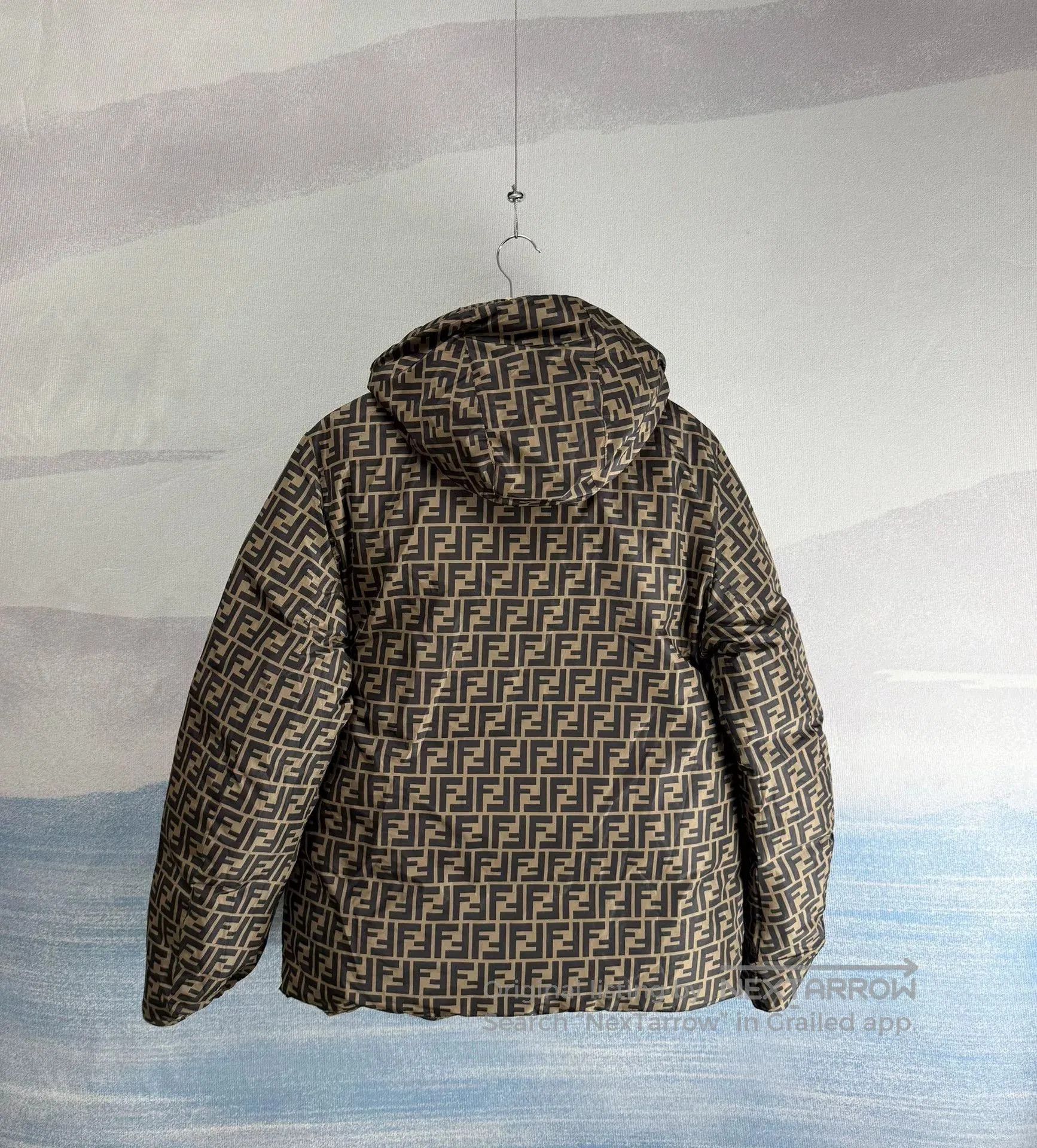 Fendi Fendi Brown Reversible Hooded Down Jacket. Size US L / EU 52-54 / 3 - 3 Thumbnail