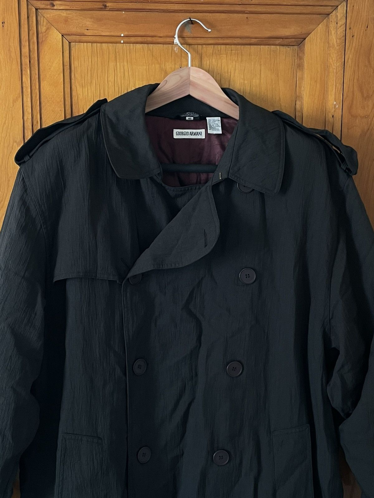 Giorgio Armani Giorgio Armani Double Breasted Coat Size US XXL / EU 58 / 5 - 5 Thumbnail