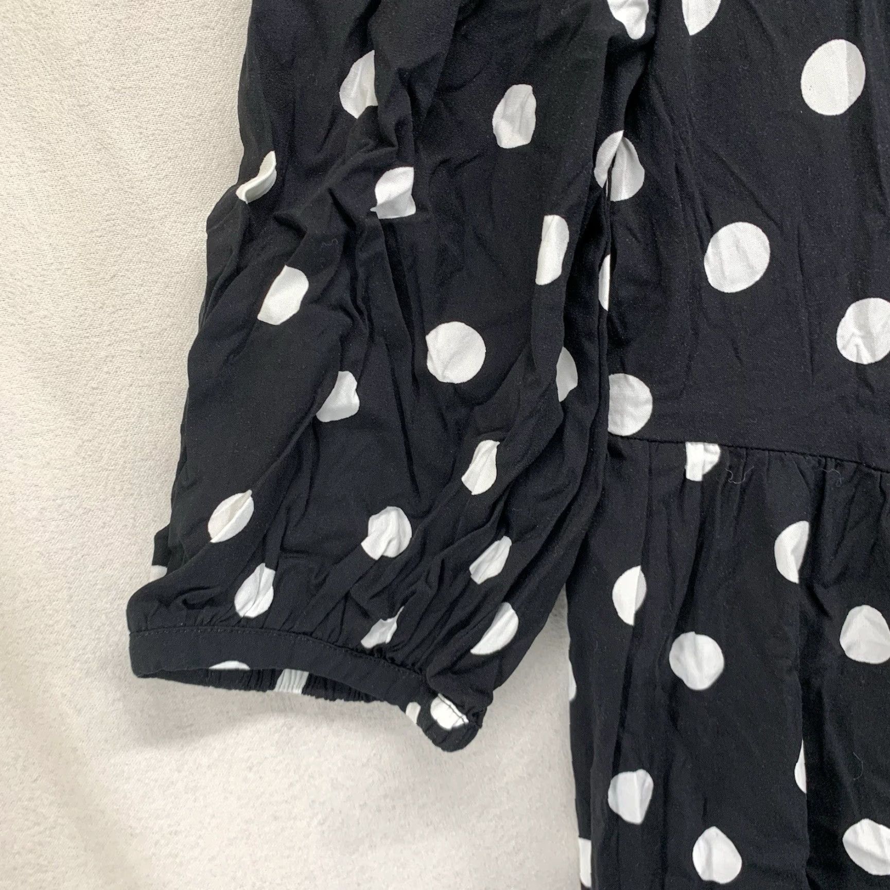 Vintage VINTAGE Women's Plus Size Dress 2XL Black Polka Dot Rayon Spandex Maxi A-Line Casual Party Size XXL / US 16-18 / IT 52-54 - 7 Thumbnail