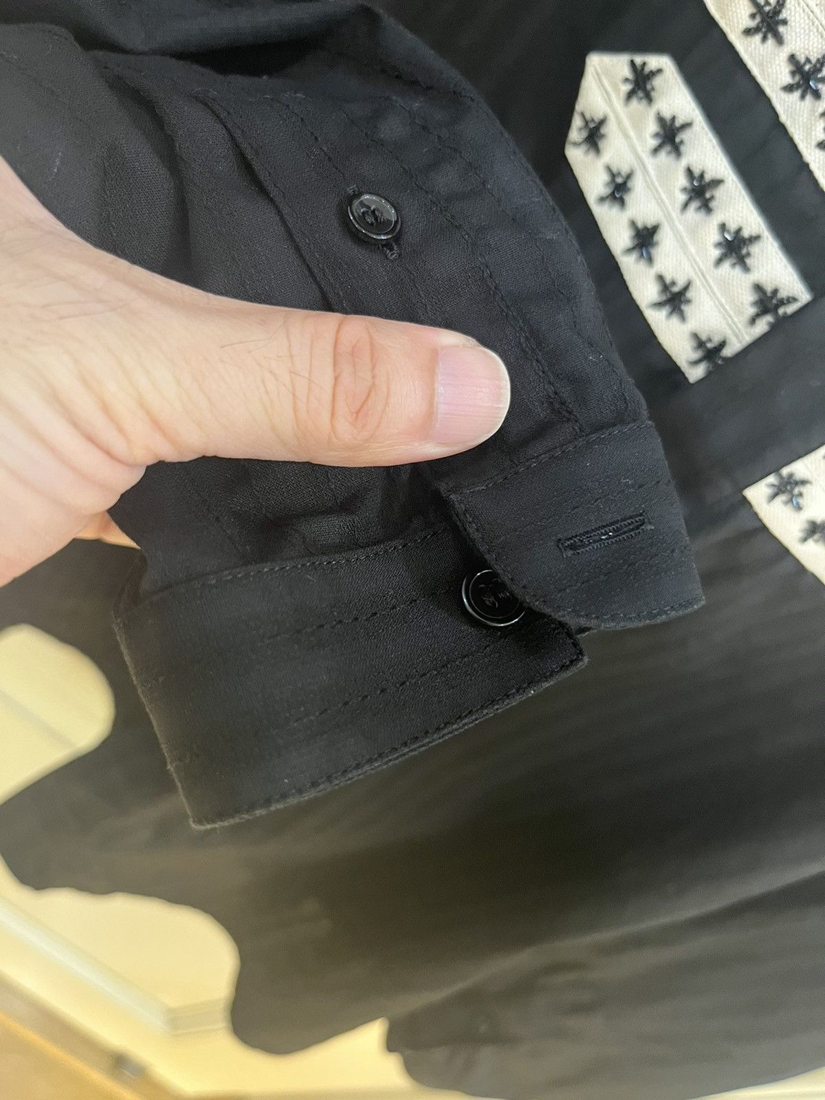 Saint Laurent Paris Black striped officer shirt collar size39 Size US M / EU 48-50 / 2 - 10 Thumbnail