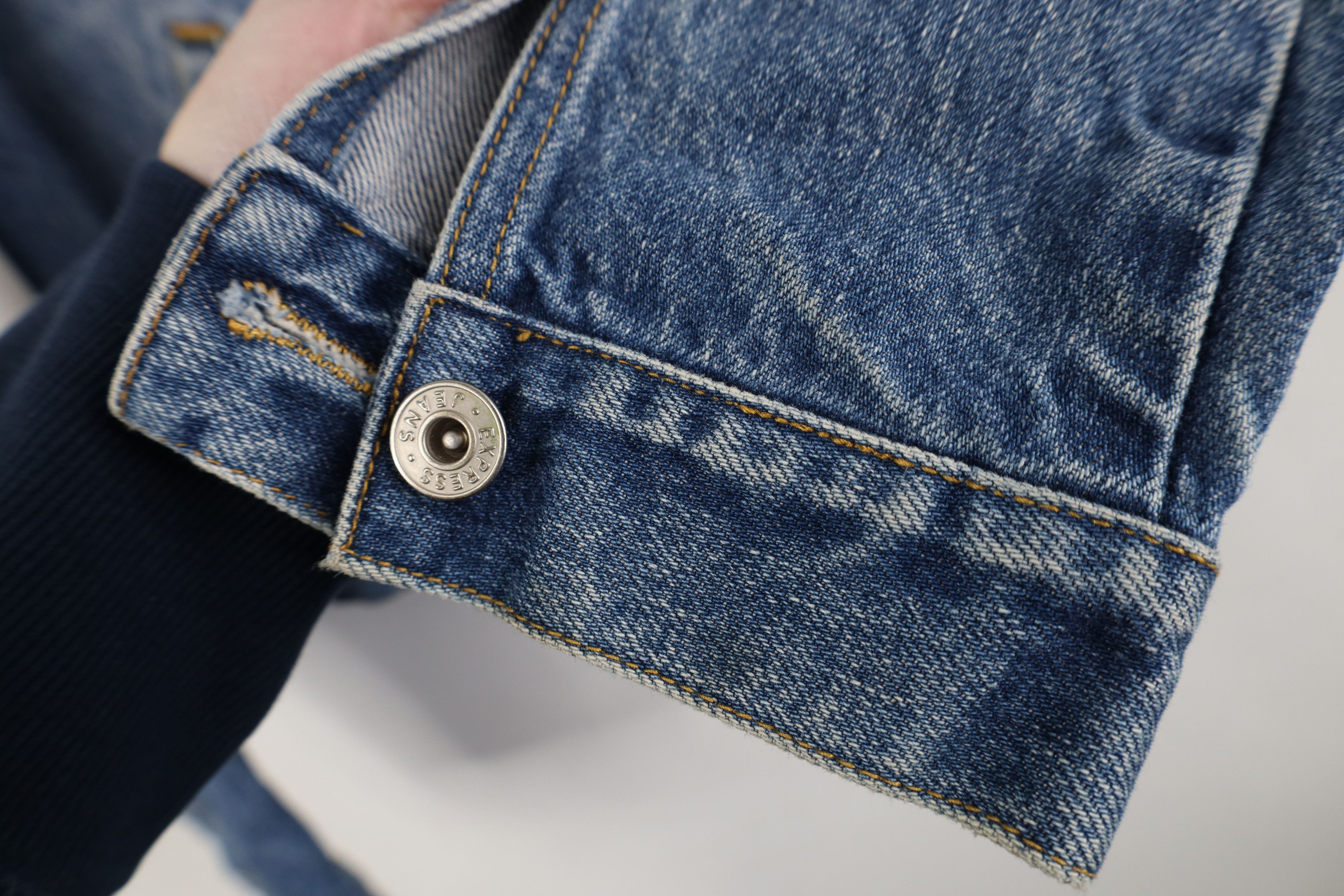Express Vintage Y2K Express Babydoll Cropped Denim Trucker Jacket Size M / US 6-8 / IT 42-44 - 5 Thumbnail