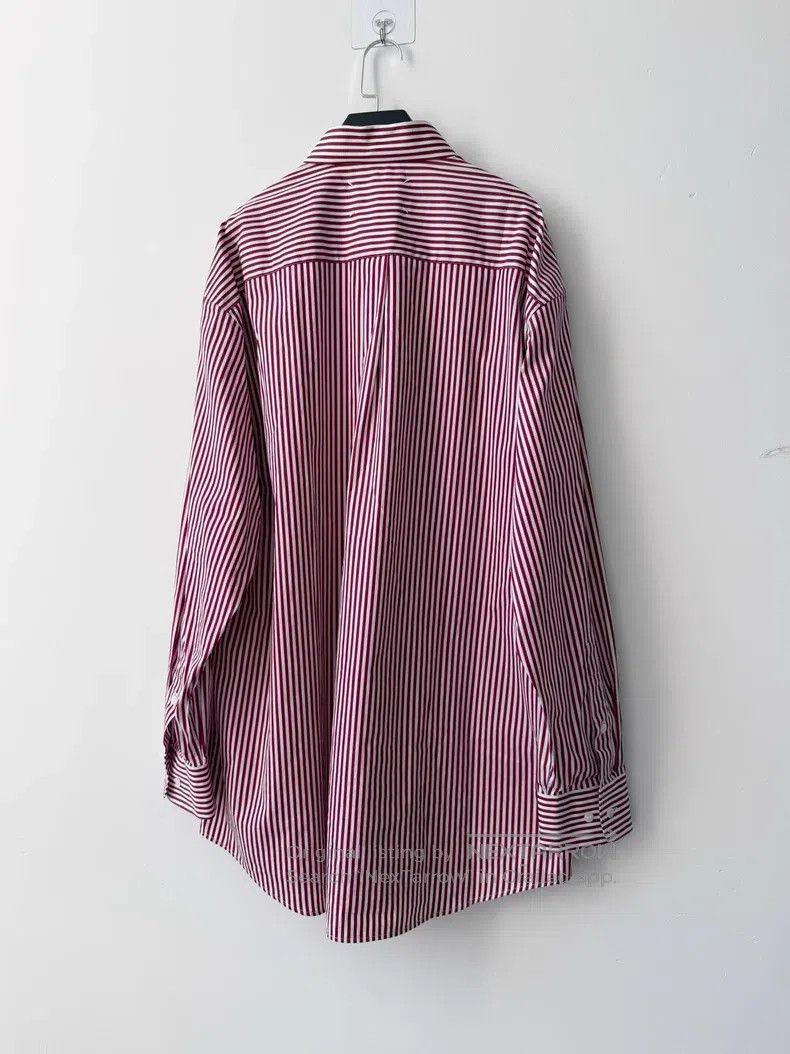 Maison Margiela Maison Margiela Size 41 Striped stitched lapel shirt Size S / US 4 / IT 40 - 2 Thumbnail