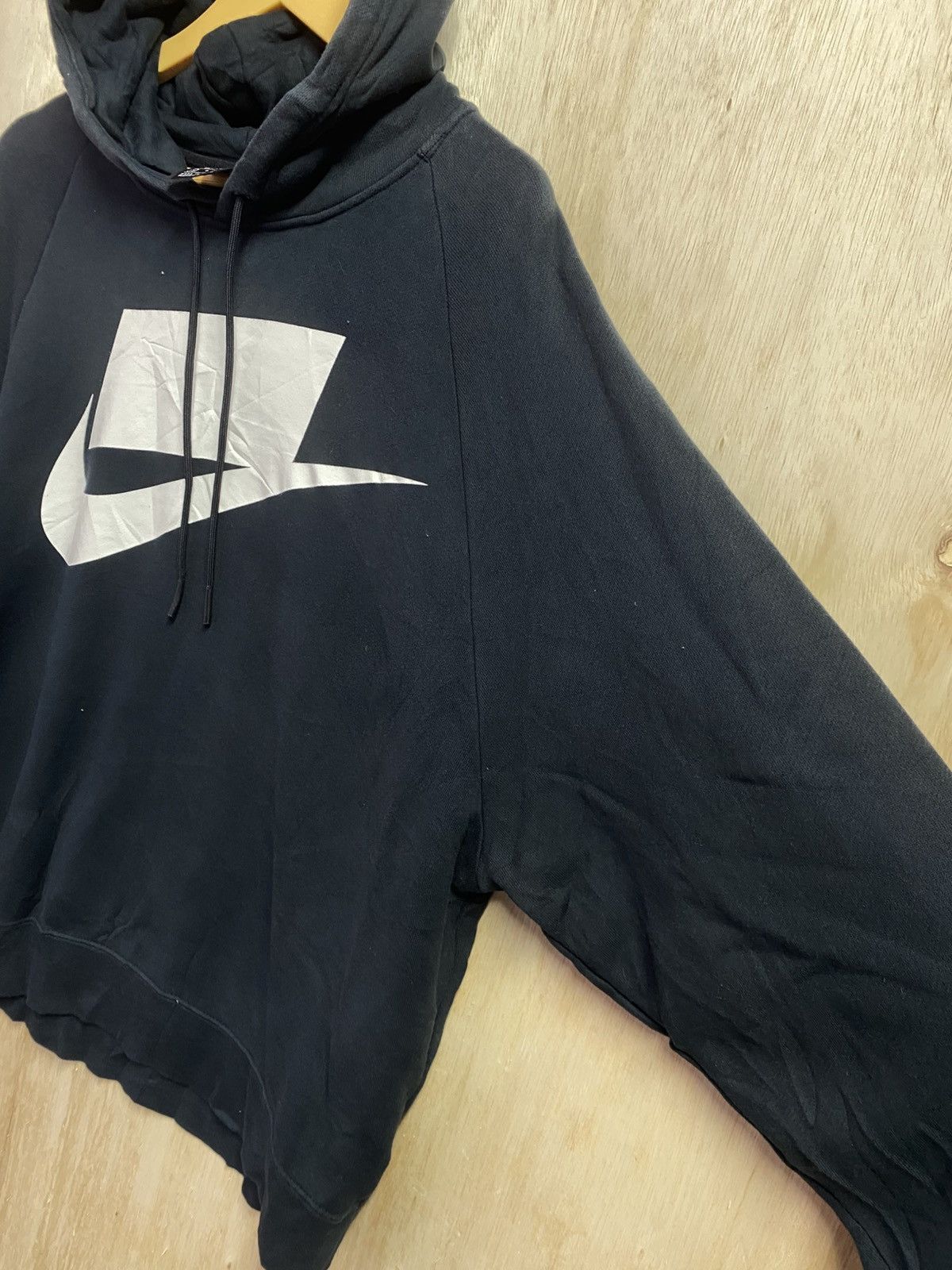 Nike black Nike NSW hoodie with a large white logo graphic Size US S / EU 44-46 / 1 - 9 Thumbnail