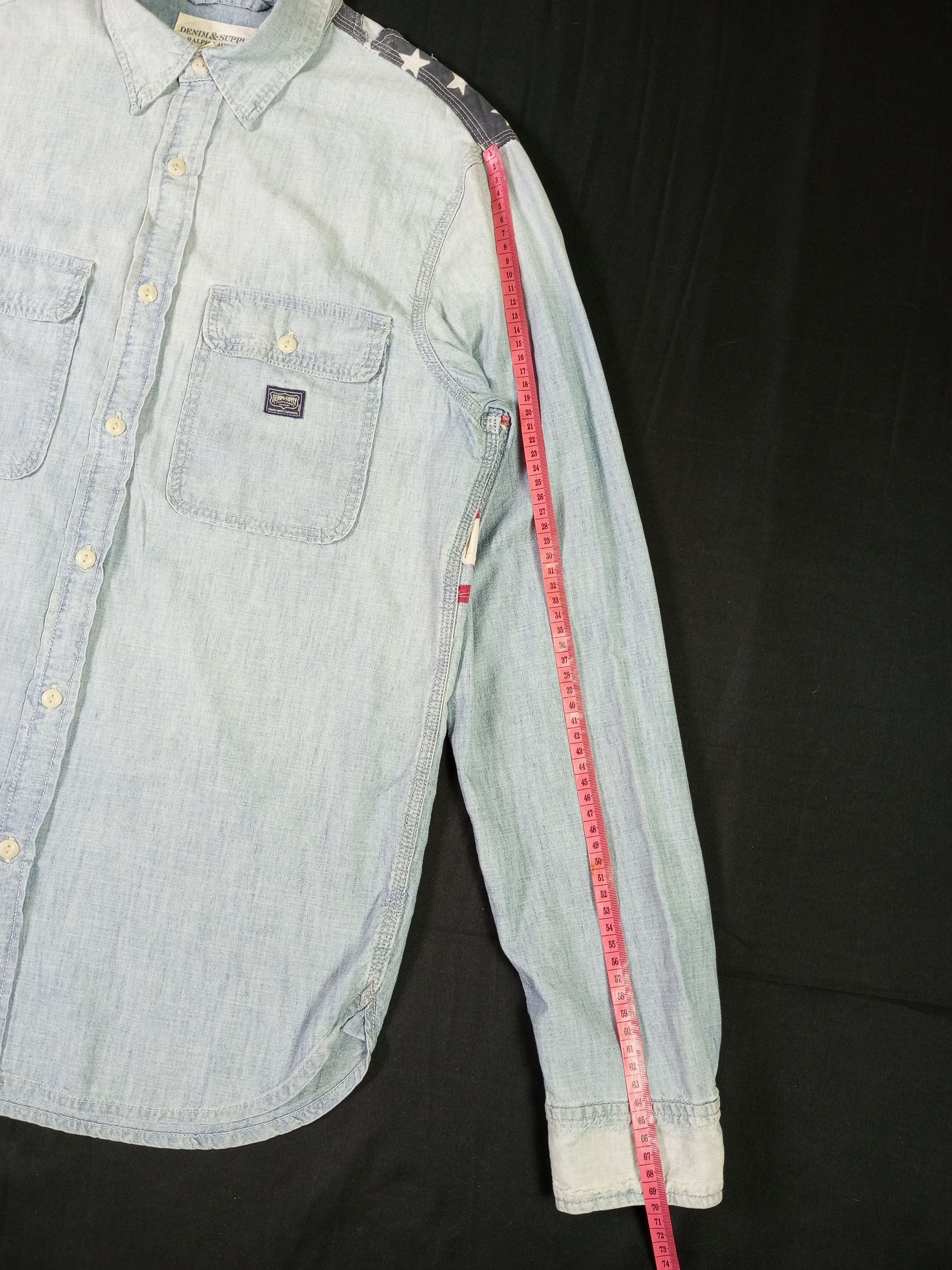 Denim & Supply Ralph Lauren Vintage Distressed Denim & Supply Patchwork American Flag Size US M / EU 48-50 / 2 - 9 Thumbnail