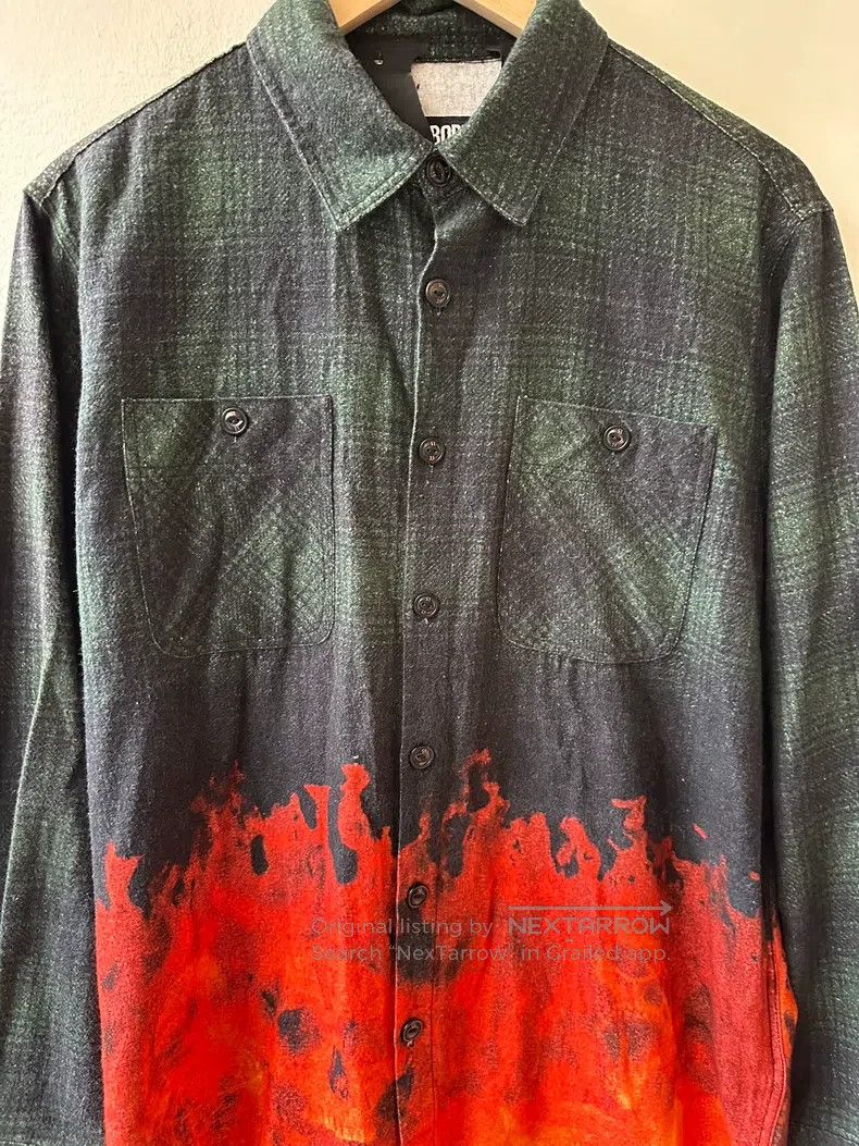 Neighborhood Neighborhood VLONE Co-Branded Flame Shirt Size US S / EU 44-46 / 1 - 4 Thumbnail