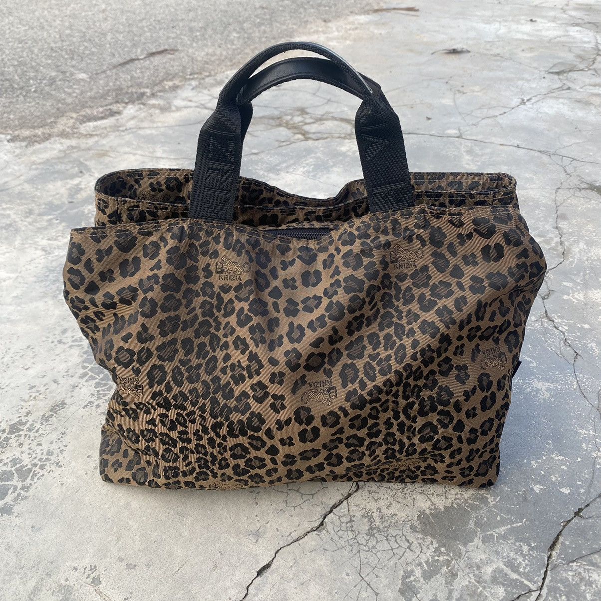 Japanese Brand × Krizia Uomo Vintage KRIZIA Leopard Hand Carry Size ONE SIZE - 1 Thumbnail