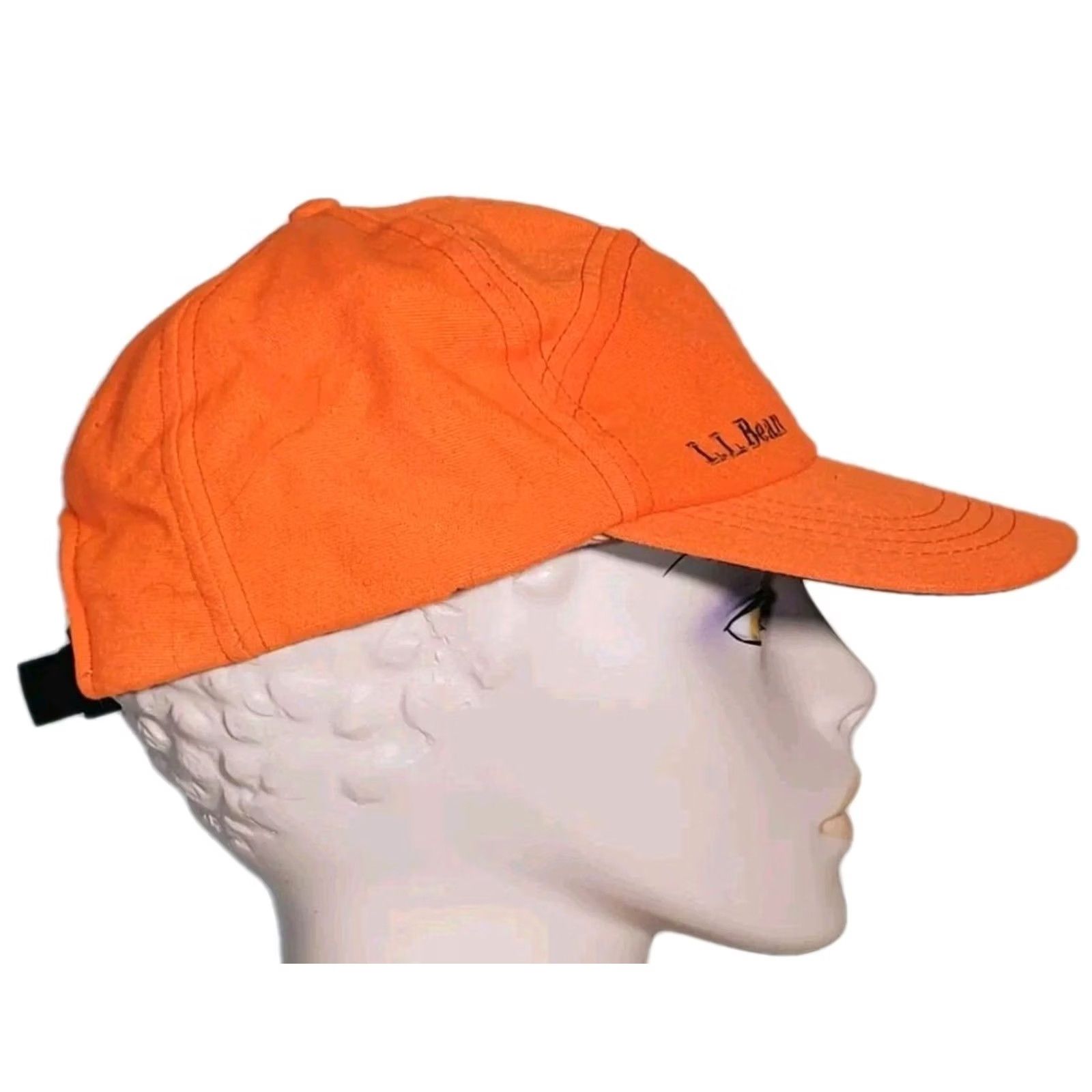 Vintage L.L.Bean Blaze Orange Hunting Cap - Vintage 6-Panel Hat Size 44L - 3 Thumbnail