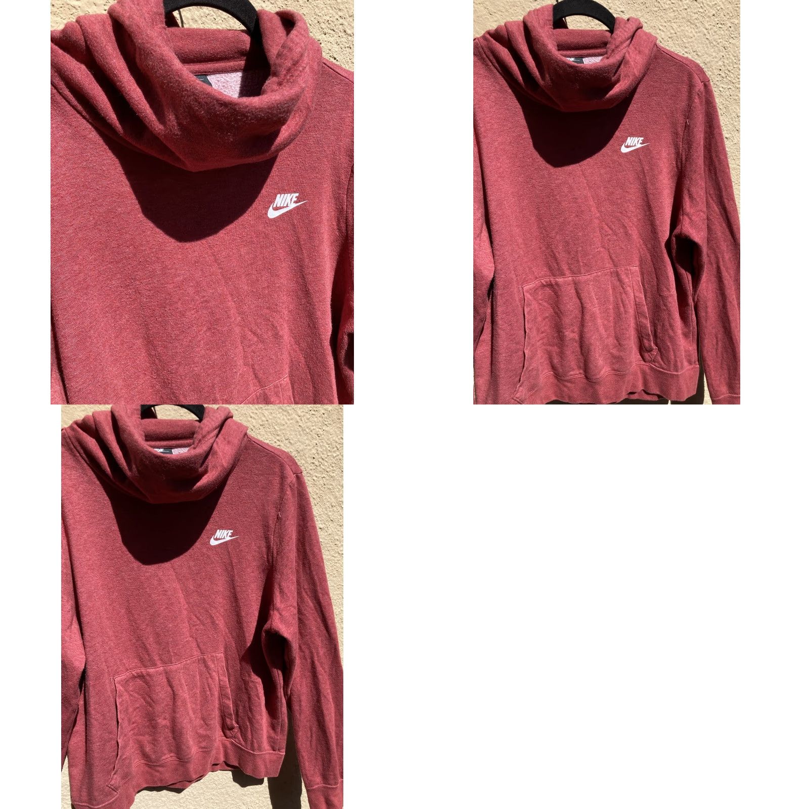 Nike Nike Red Swish Logo Hoodie L Pocket Pullover Cotton Streetwear Activewear Mens Size US L / EU 52-54 / 3 - 9 Thumbnail