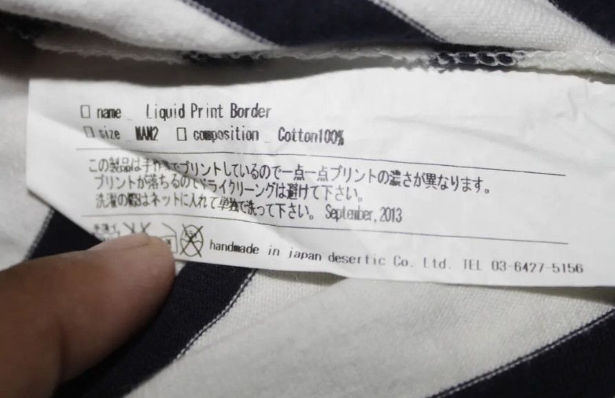 Japanese Brand DESERTIC Liquid Print Border Longsleeve T-Shirt Size M / US 6-8 / IT 42-44 - 12 Thumbnail