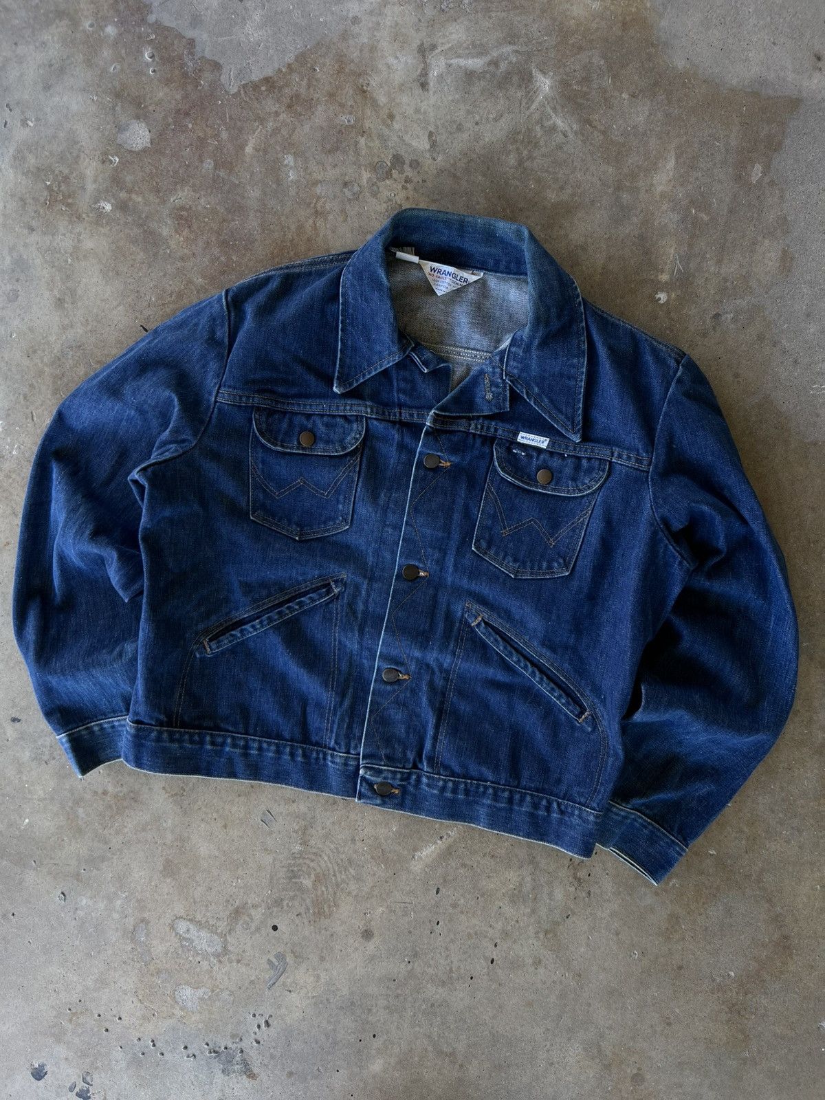 Wrangler Vintage 70’s Made in USA 🇺🇸 Wranglers Workwear Denim Jacket Size US M / EU 48-50 / 2 - 1 Thumbnail