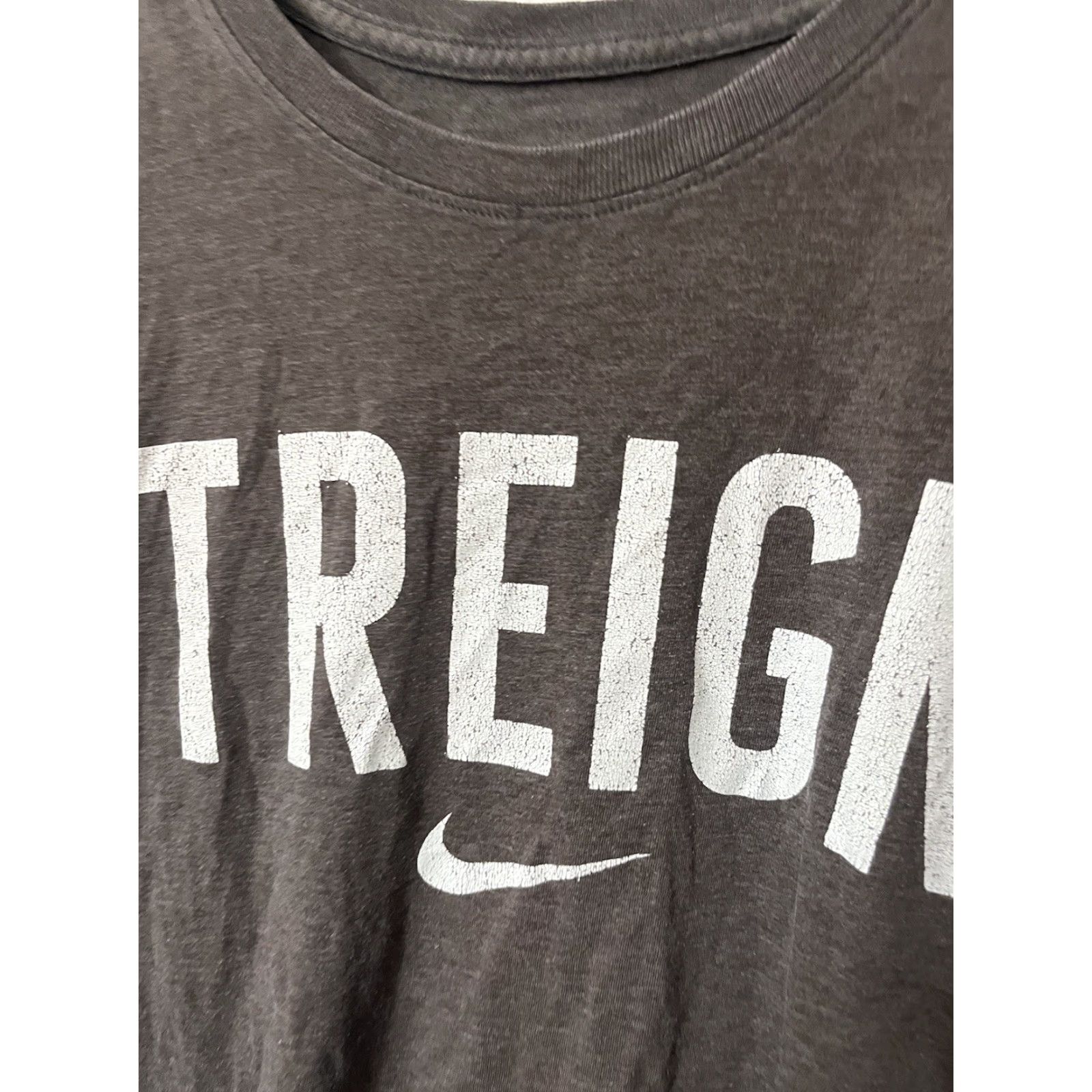Nike Nike T-Shirt Mens Treign Gray Spell Out Logo 90s Sports Crew Neck Medium M Cotton Short Sleeve Image TTG EEG Men's Size US M / EU 48-50 / 2 - 2 Thumbnail