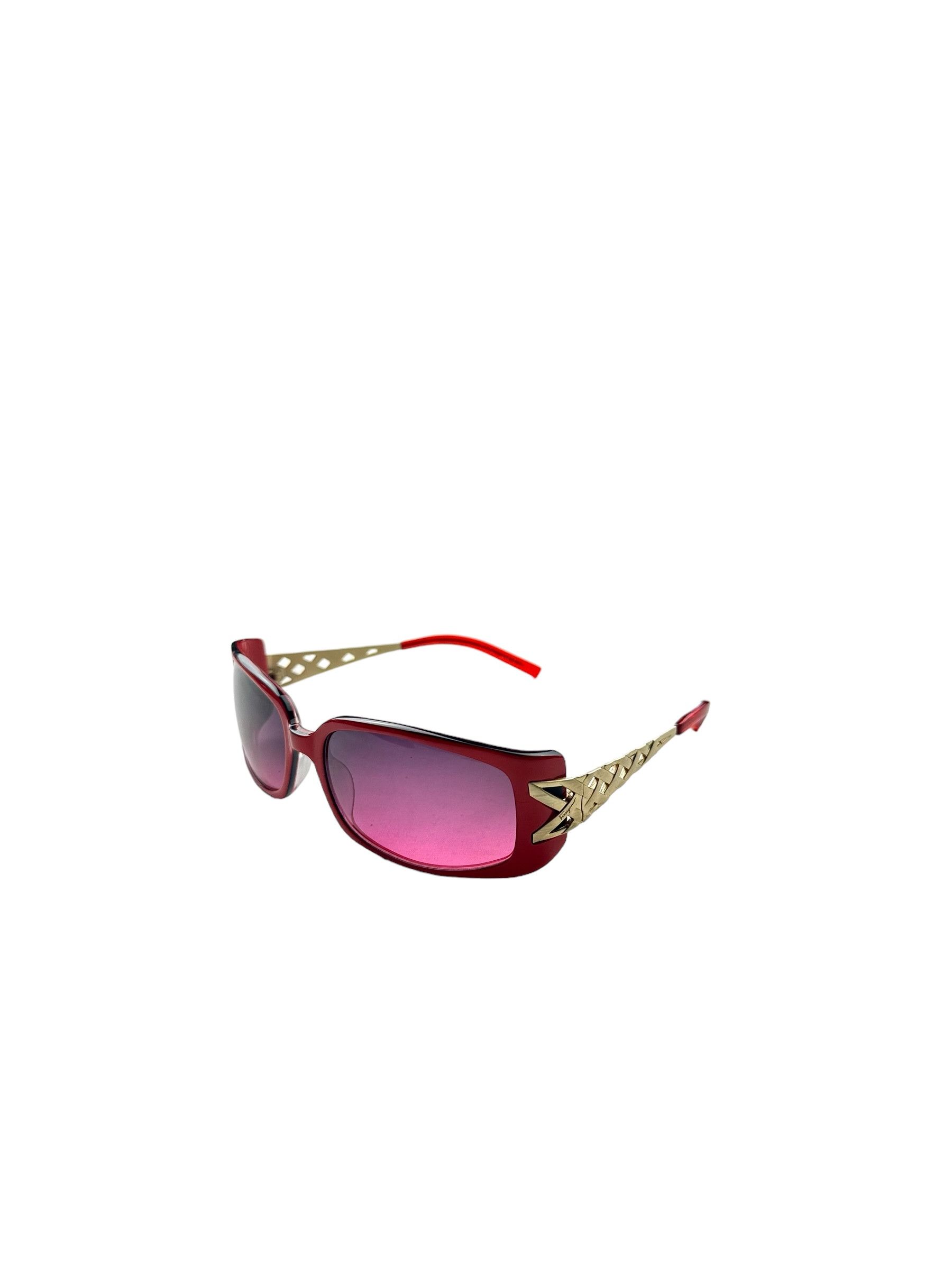 Ferragamo red gold sunglasses