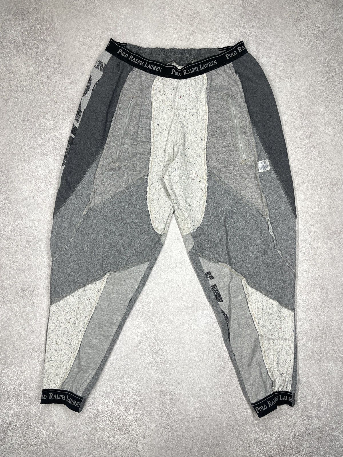 Polo Ralph Lauren Vintage Polo Ralph Lauren Castom Patchwork Sweatpants Grey Size US 34 / EU 50 - 3 Thumbnail