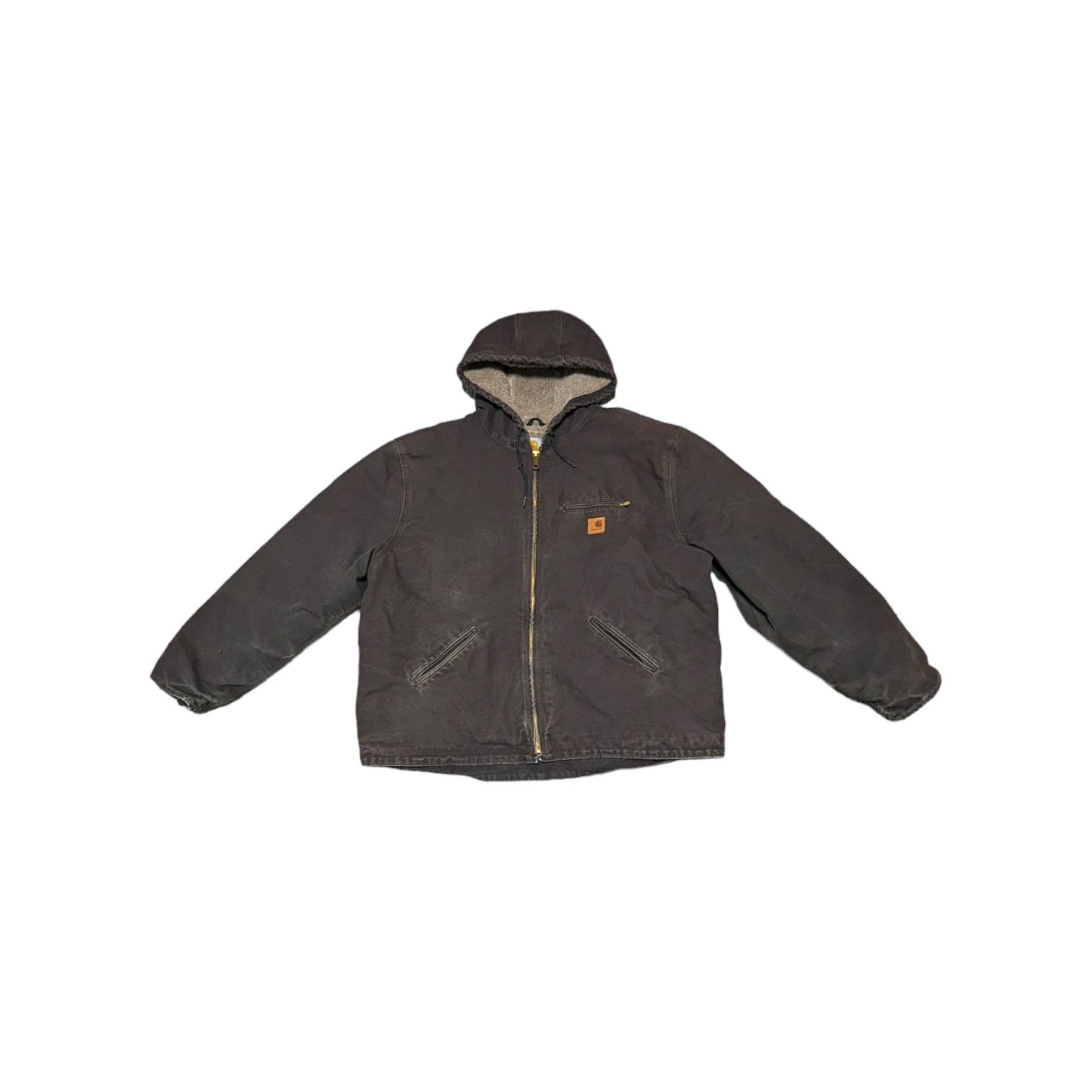 image of Carhartt Sierra Jacket Sherpa Lined Fleece Dark Brown J141, Men's (Size 2XL)