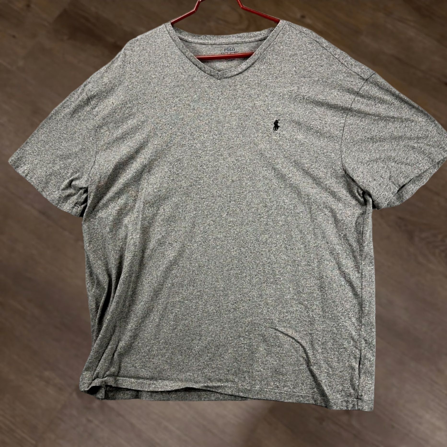 Polo Ralph Lauren Polo Ralph Lauren V-Neck T-Shirt Large 2XB Big Gray Pony Short Sleeve Tee Mens Size US XXL / EU 58 / 5 - 1 Thumbnail
