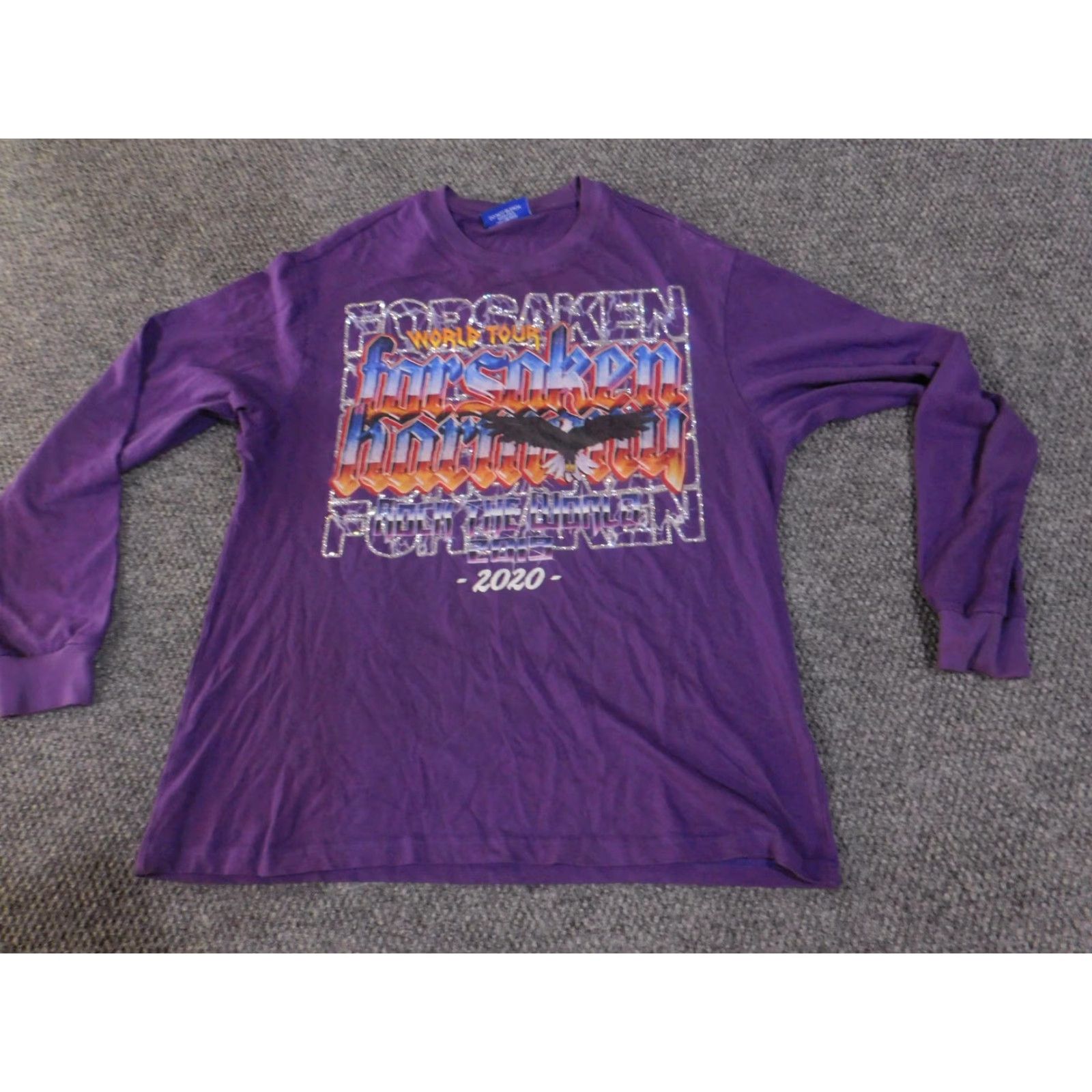 Harmony Forsaken Harmony Shirt Mens XL Purple World Tour 2020 Eagle Rhinestone Long Sleeve Shirt Size US XL / EU 56 / 4 - 4 Thumbnail