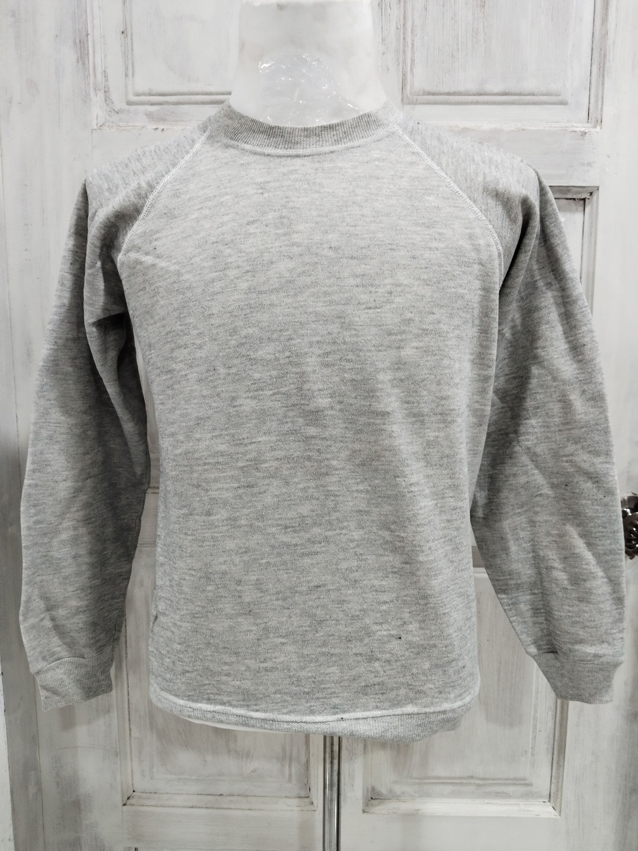 Hanes × Vintage Vintage 80s Plain Rayon Sweatshirt Size US M / EU 48-50 / 2 - 1 Thumbnail