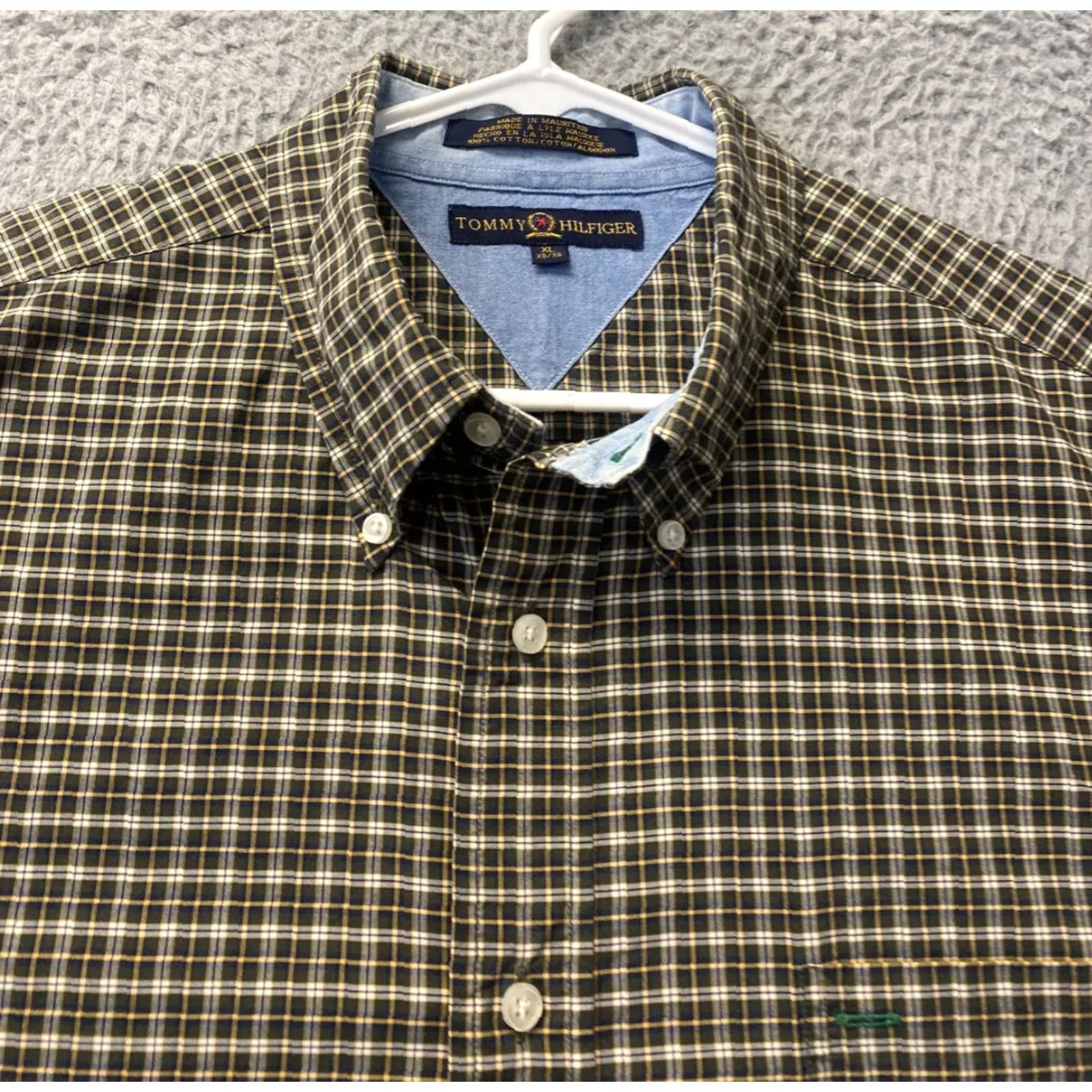 Tommy Hilfiger Tommy Hilfiger Shirt Button-Up Check Brown Long Sleeve XL Mens Size XL / US 12-14 / IT 48-50 - 3 Thumbnail