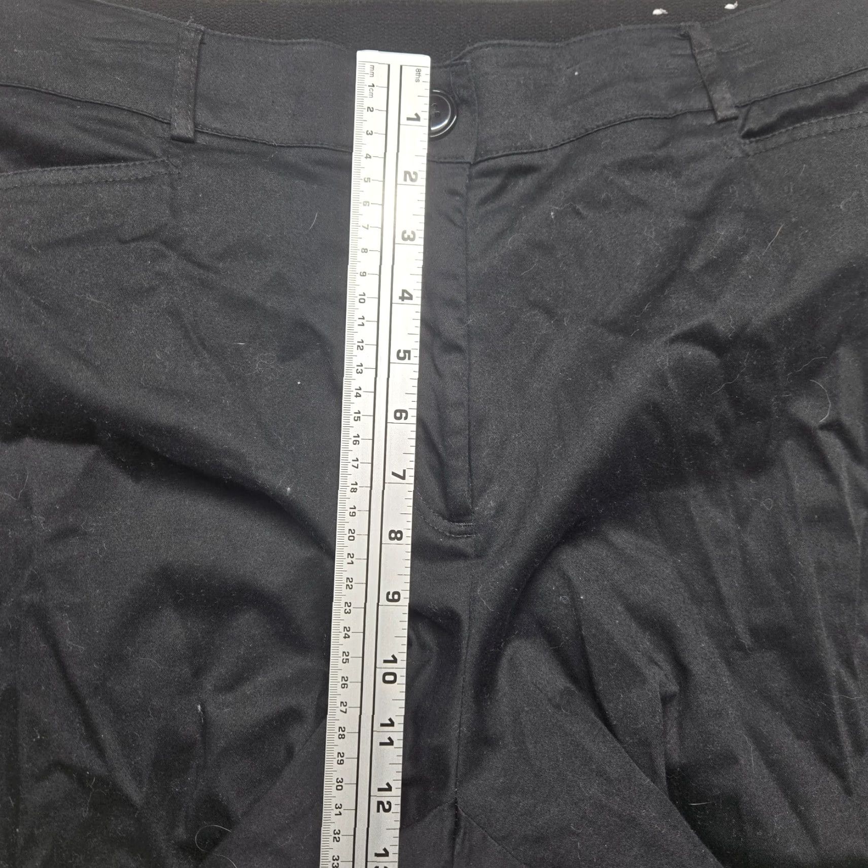 Vintage Kim Rogers Pants Dress Black 16 Adult Women Straight Front Belted Regular 16" Black Polyester Blend N/A Size 38" / US 16 / IT 52 - 5 Thumbnail