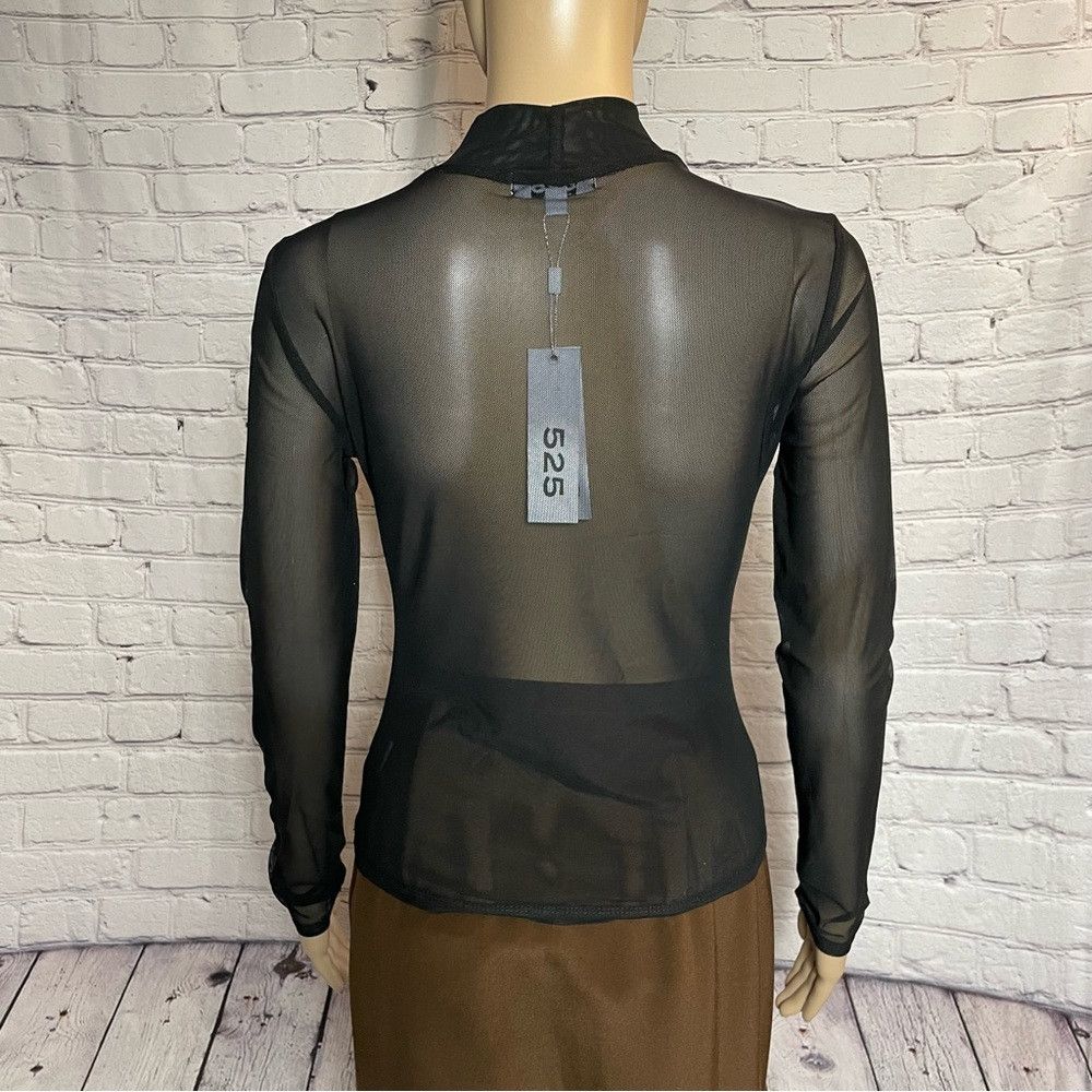 525 America NWT New 525 Mockneck Keyhole Black Top Size S Size S / US 4 / IT 40 - 5 Thumbnail
