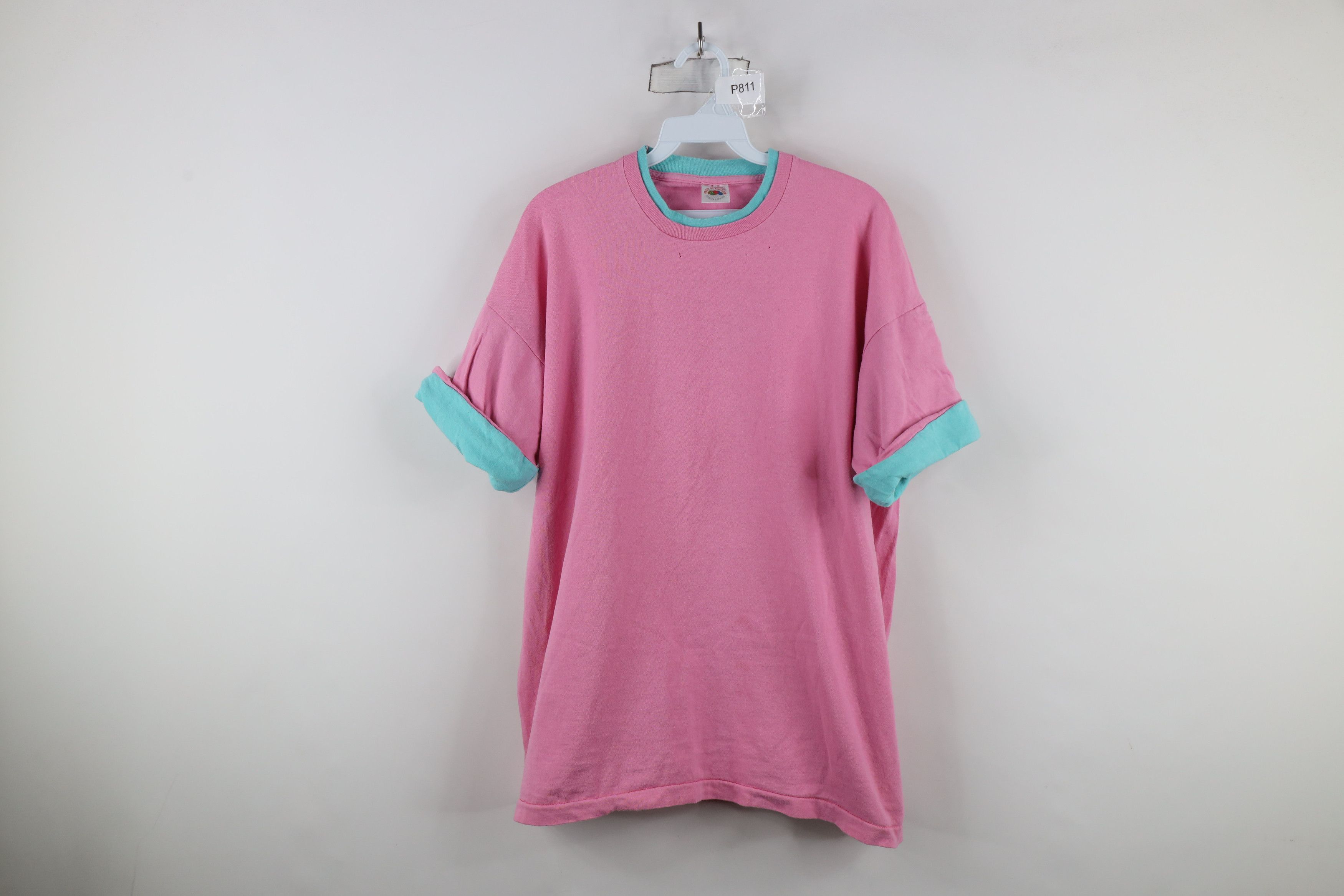 Vintage Vintage 90s Streetwear Layered Short Sleeve T-Shirt USA Size XL / US 12-14 / IT 48-50 - 1 Thumbnail