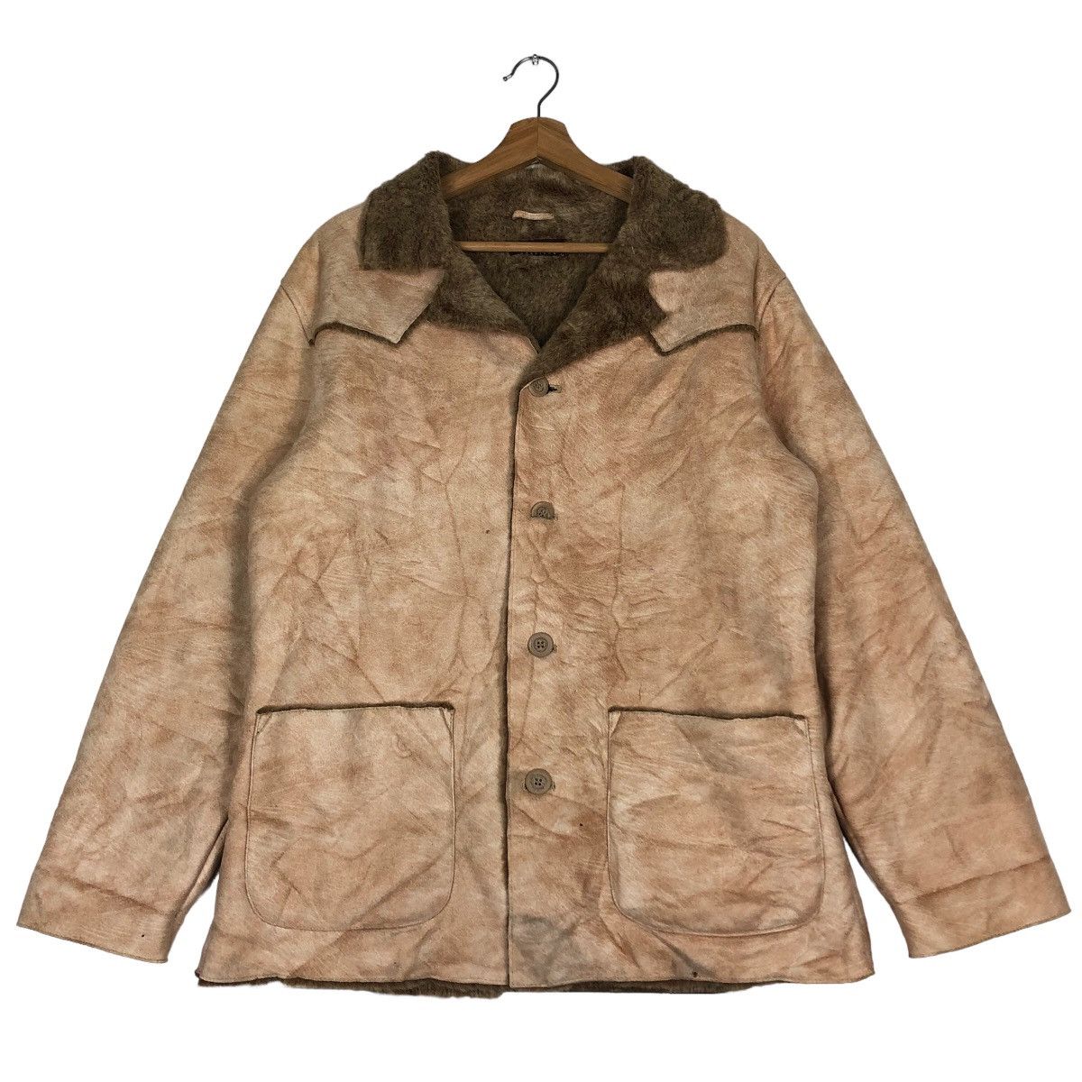 🔥Vtg Leather Jacket Smith’s America Mink Fur Lining