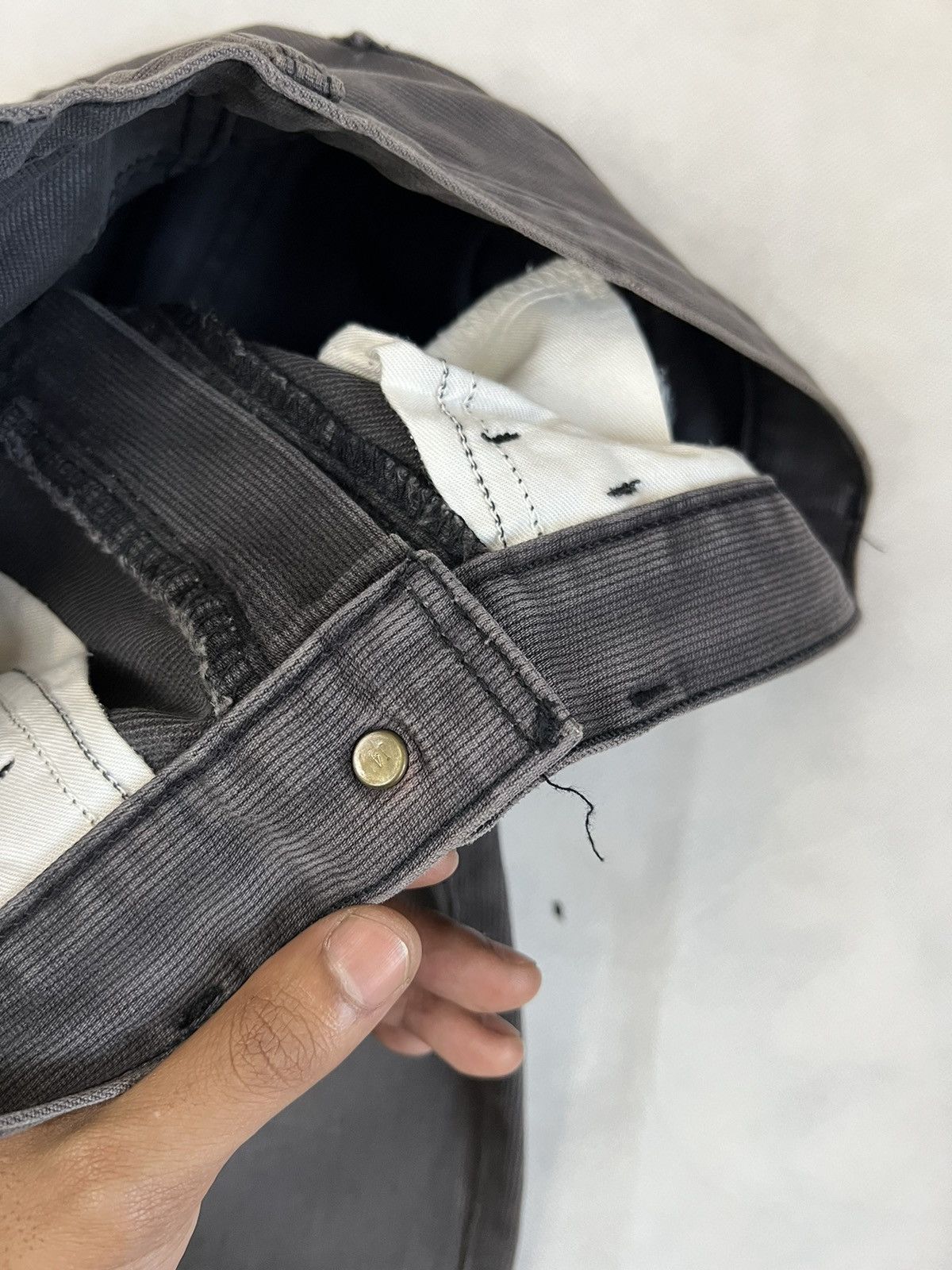 Levi's Vintage Clothing Vintage 90's Levis Ash Grey Hickory Stripe Denim Size US 32 / EU 48 - 8 Thumbnail