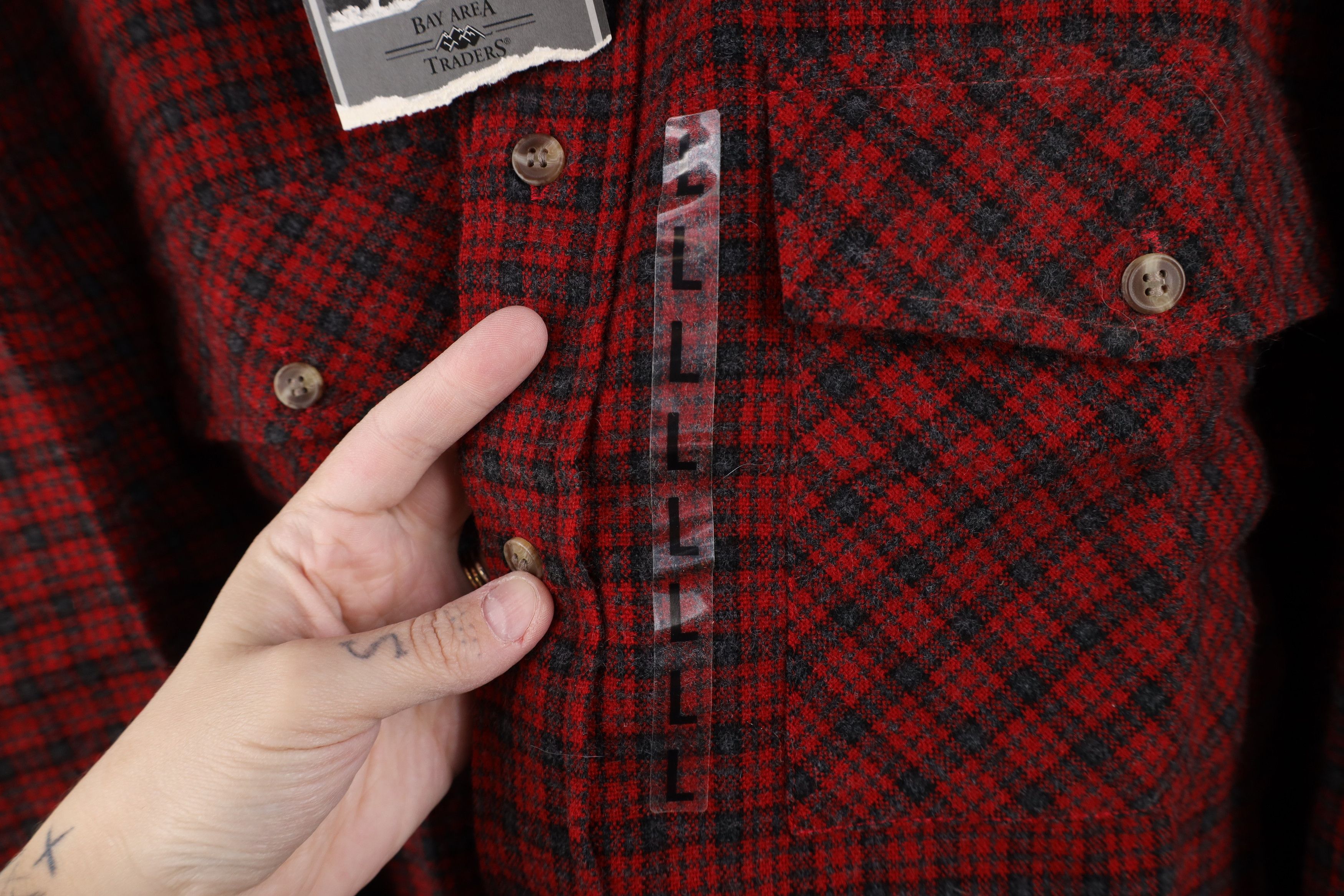 Vintage Deadstock Vintage Streetwear Pocket Collared Button Shirt Size US L / EU 52-54 / 3 - 5 Thumbnail