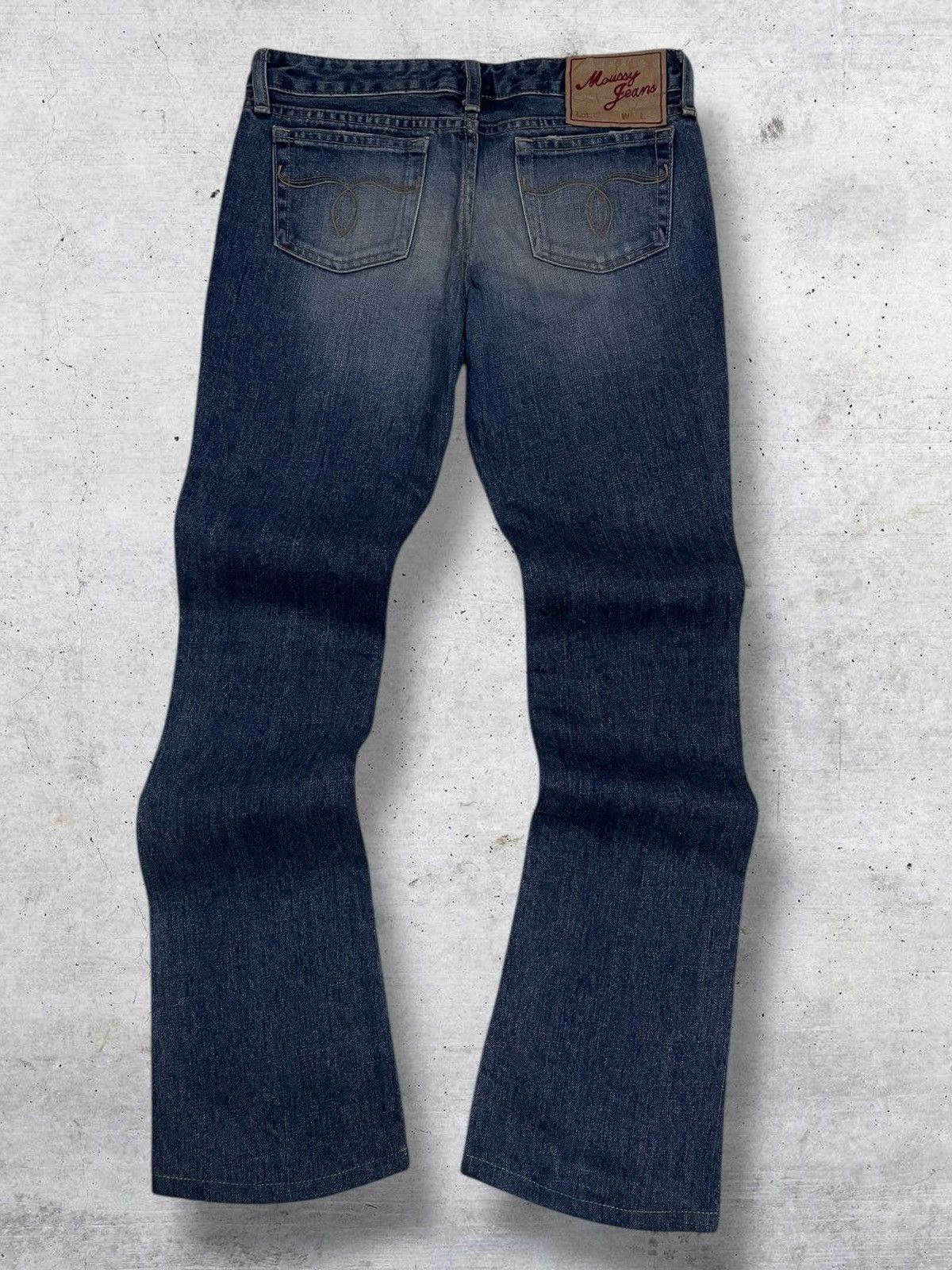 Tornado Mart VINTAGE MOUSSY JAPAN DESIGNER 90S FLARED RIPPED OG DENIM Size US 27 - 8 Thumbnail