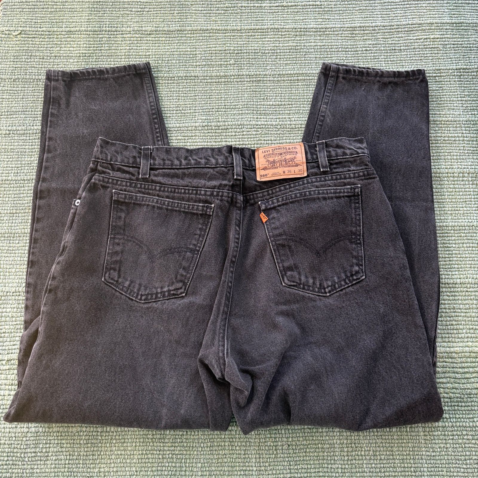 Levi's × Vintage Vintage 90s Black Levi's 560 Loose Fit Taper Jeans 36x30 Size 36" / US 14 / IT 50 - 5 Thumbnail