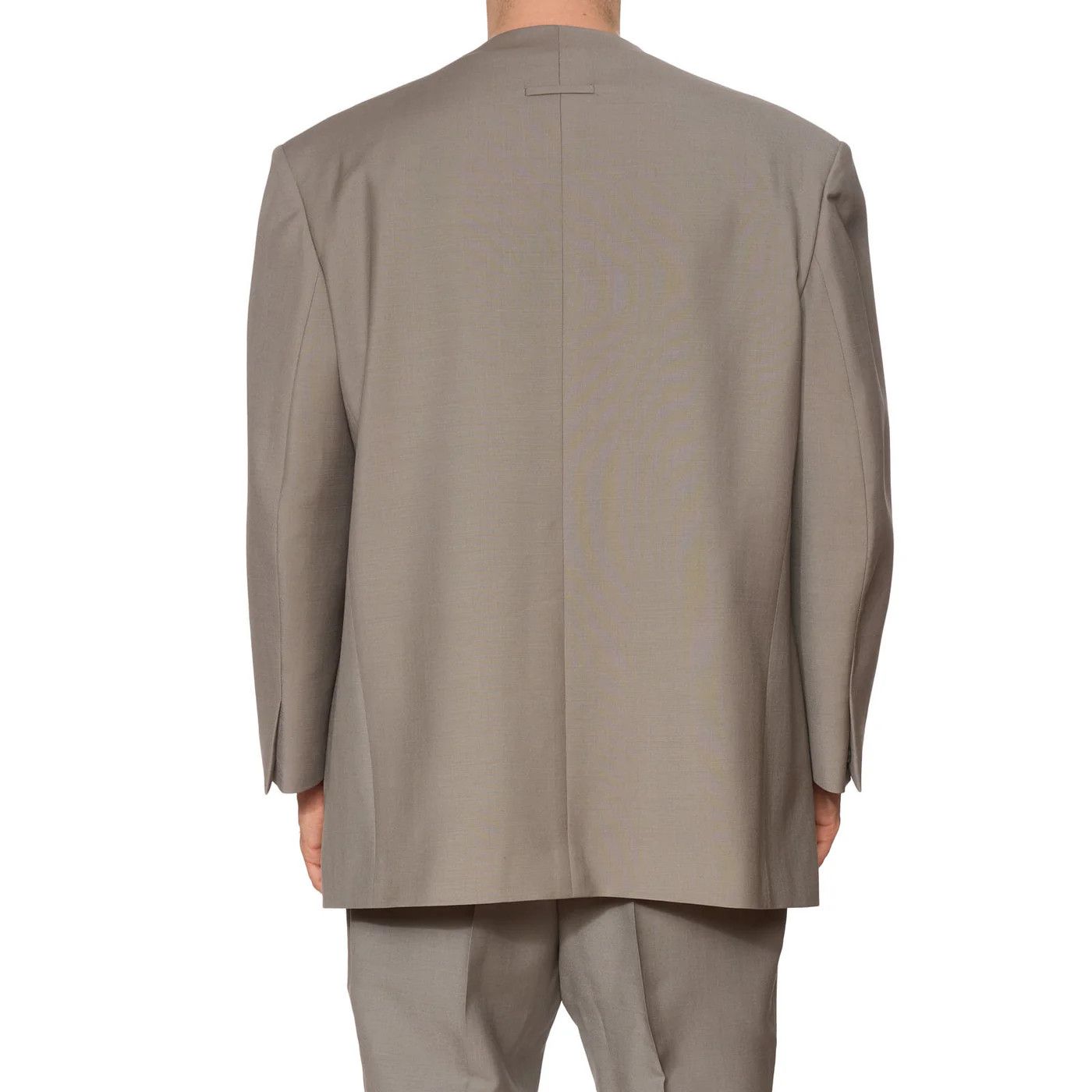 Fear of God FEAR OF GOD Light Gray Wool-Mohair Lapelless Jacket Size 40R - 2 Thumbnail