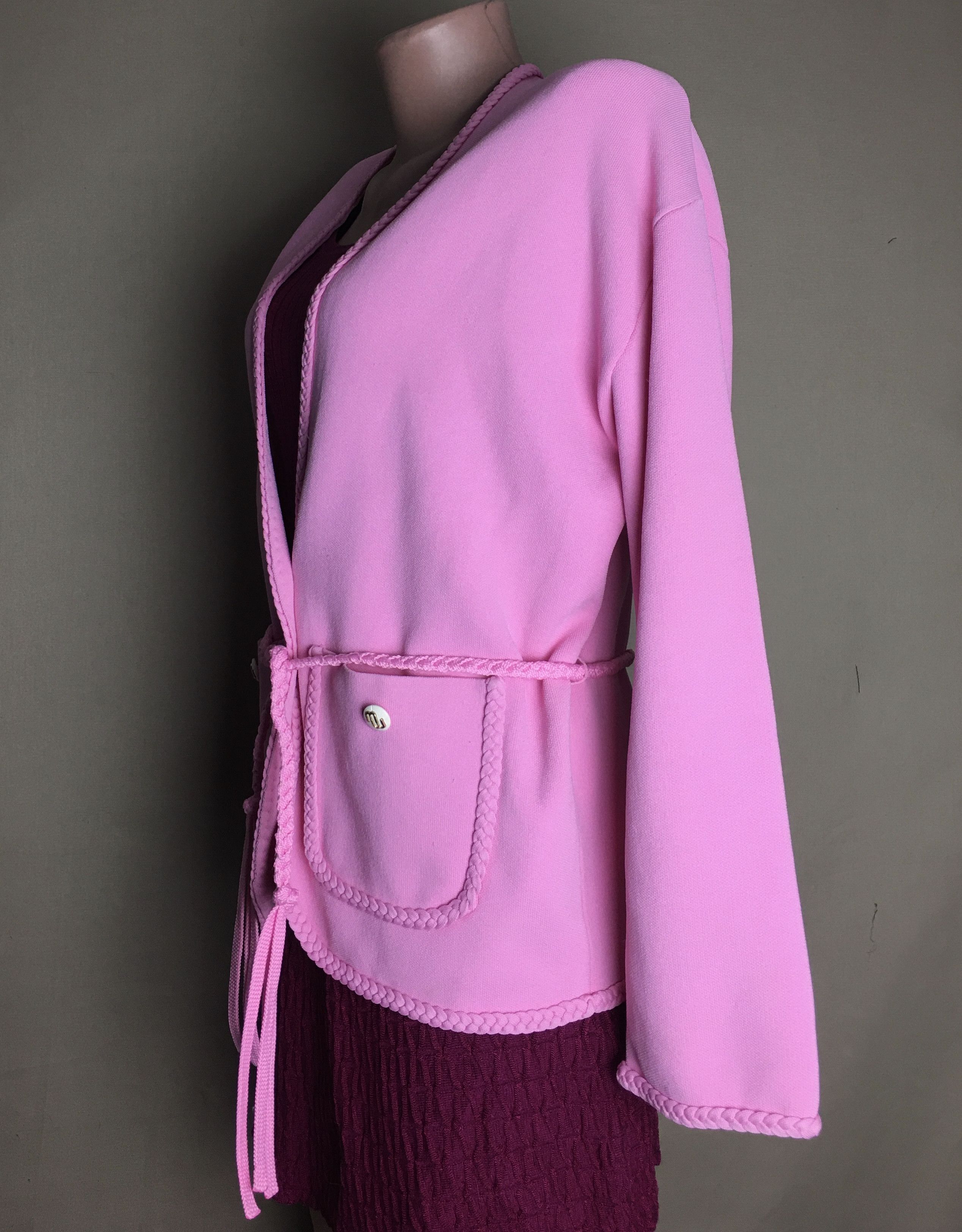Maje MAJE Madene Belted Knit Cardigan Pink Size 1/S Size S / US 4 / IT 40 - 7 Thumbnail
