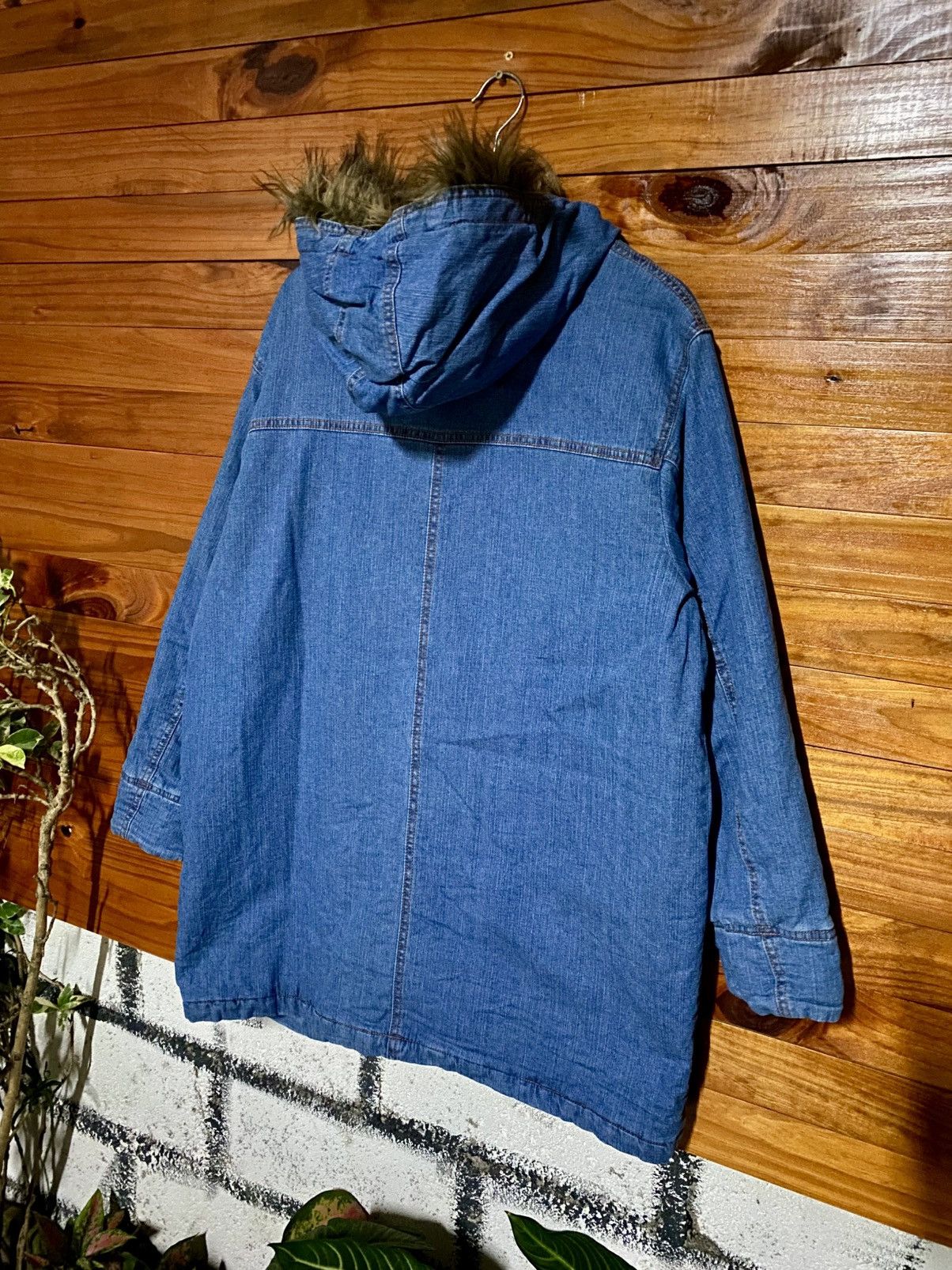 Japanese Brand Vintage Denim Parka Jacket Winter Coat Streetwear Outerwear Size US M / EU 48-50 / 2 - 10 Thumbnail
