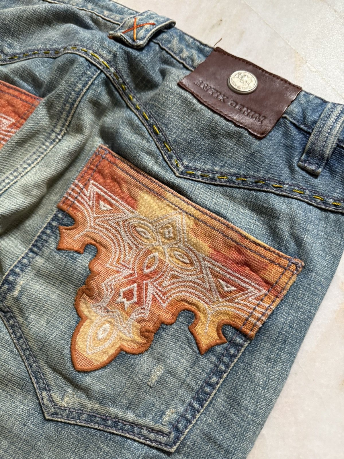 Japanese Brand Vintage 90s antik Denim Usa Flare jeans Size US 32 / EU 48 - 7 Thumbnail