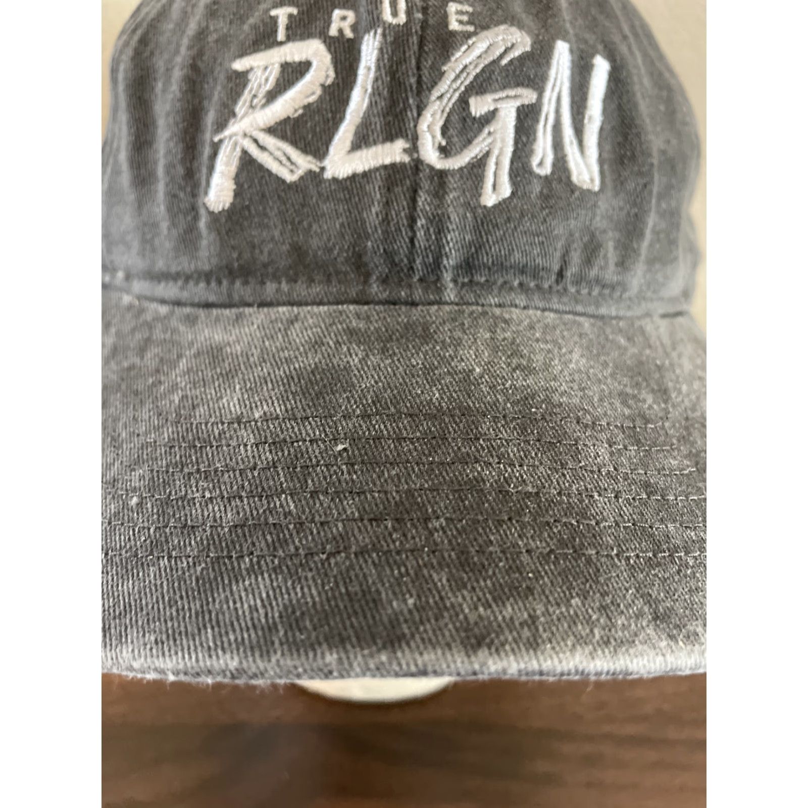 Vintage True Religion Buddha Snapback Baseball Hat Cap Gray Adjustable O/S Mens Size ONE SIZE - 7 Thumbnail