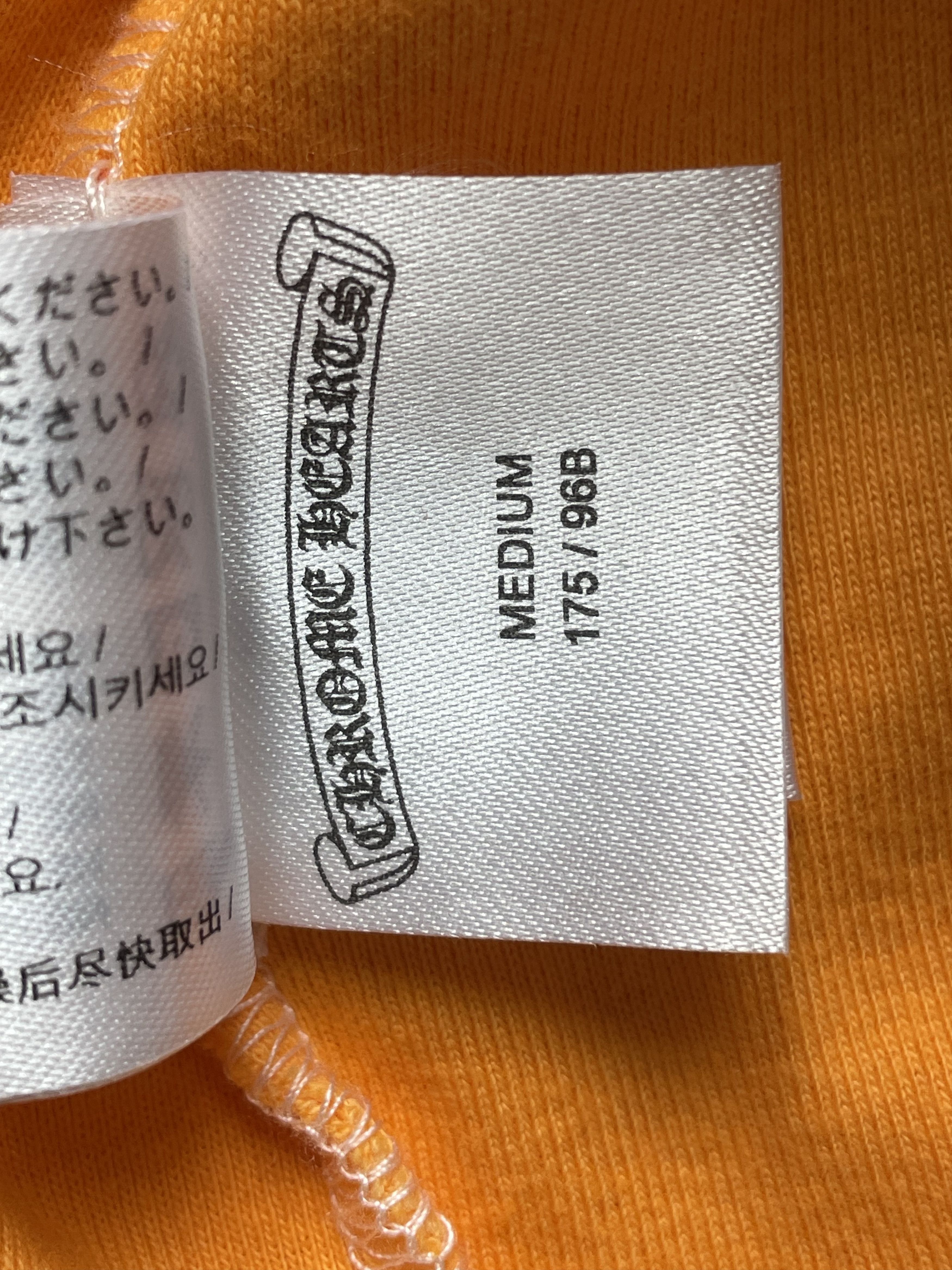 Chrome Hearts Chrome Hearts Orange & Red Dagger Logo Long Sleeve Tee Size US M / EU 48-50 / 2 - 10 Thumbnail