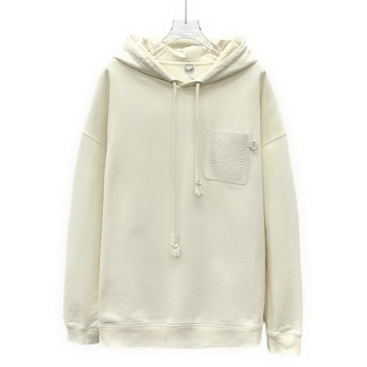 Loewe Loewe Off-white Logo Embossed Hooded Sweatshirt K26WX Size L / US 10 / IT 46 - 1 Thumbnail
