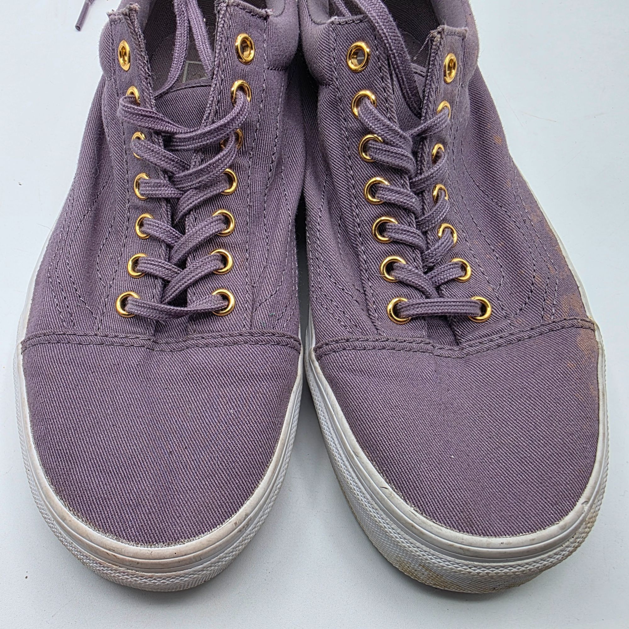 Vans Vans Old Skool Womens 8.5 Purple Gold Casual Sneakers Skate Size US 8.5 / IT 38.5 - 10 Thumbnail