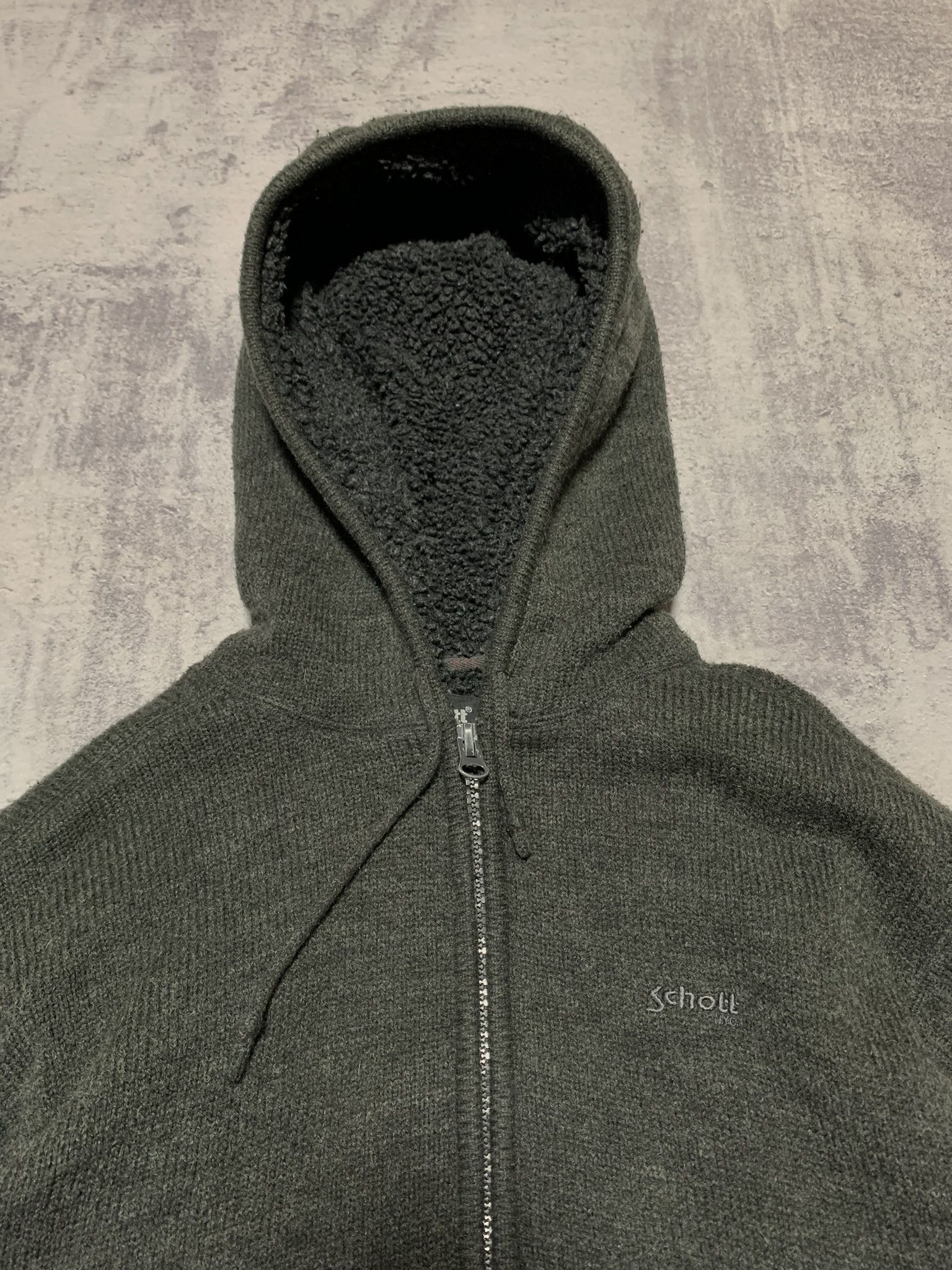 Schott Schott Sherpa Knitted Jacket Size XL Size US XL / EU 56 / 4 - 6 Thumbnail