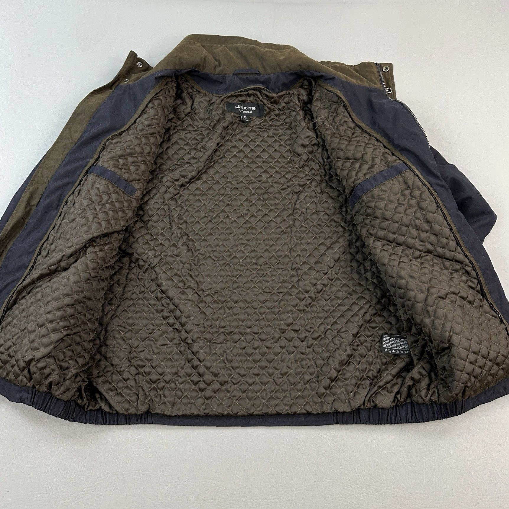 Liz Claiborne VINTAGE Claiborne Jacket Mens XL Navy Quilt Lined Full Zip Snap Outdoor Y2K Size US XL / EU 56 / 4 - 3 Thumbnail