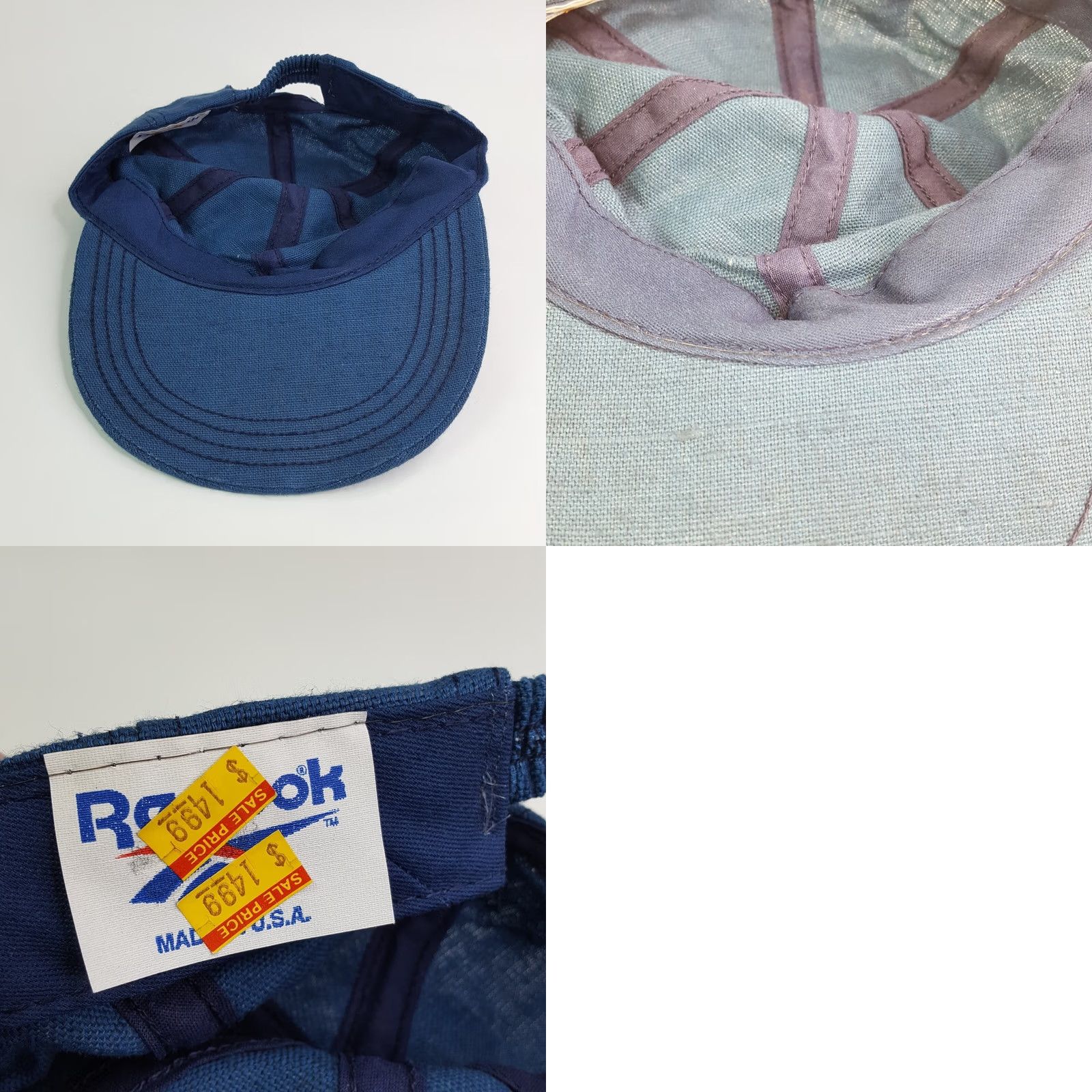 Reebok VINTAGE Greg Norman Shark Logo Snapback Reebok Golf Hat Baseball Cap Adjustable Blue 90s Golf Logo Mens Hat Size ONE SIZE - 8 Thumbnail