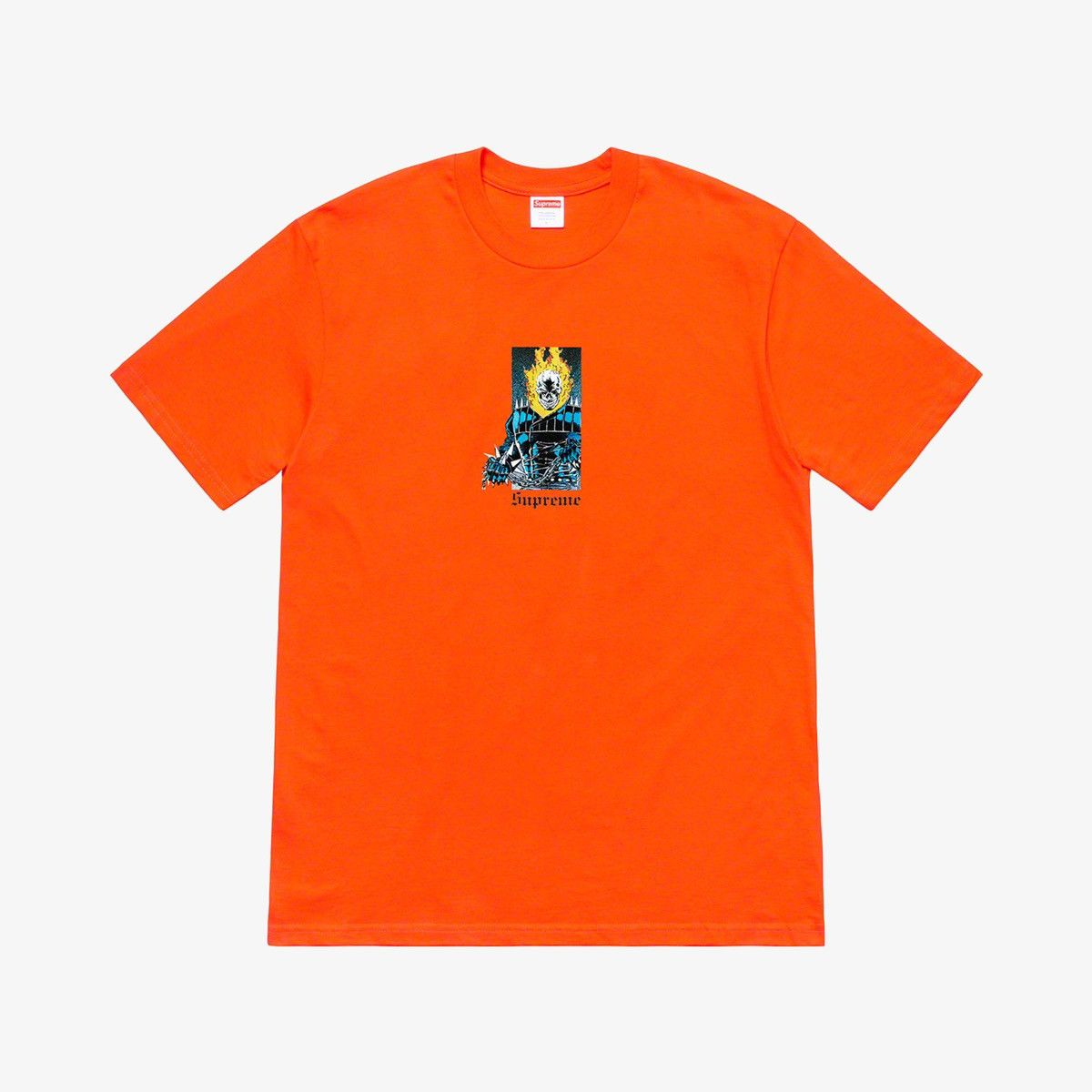 image of Supreme Ghost Rider Tee Orange Small, Men's